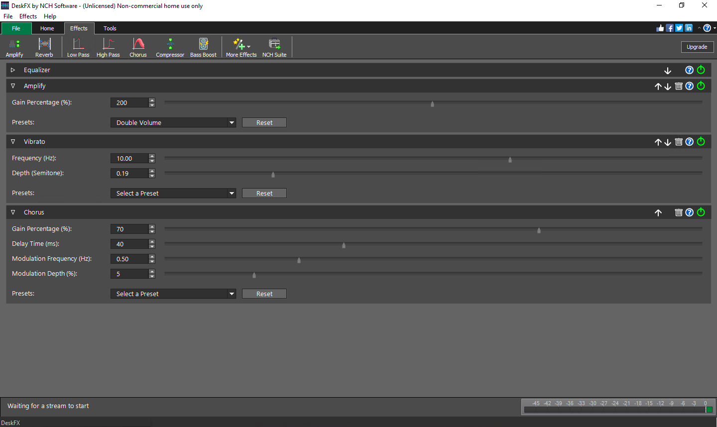 DeskFX Audio Enhancer and Equalizer Plus screenshot
