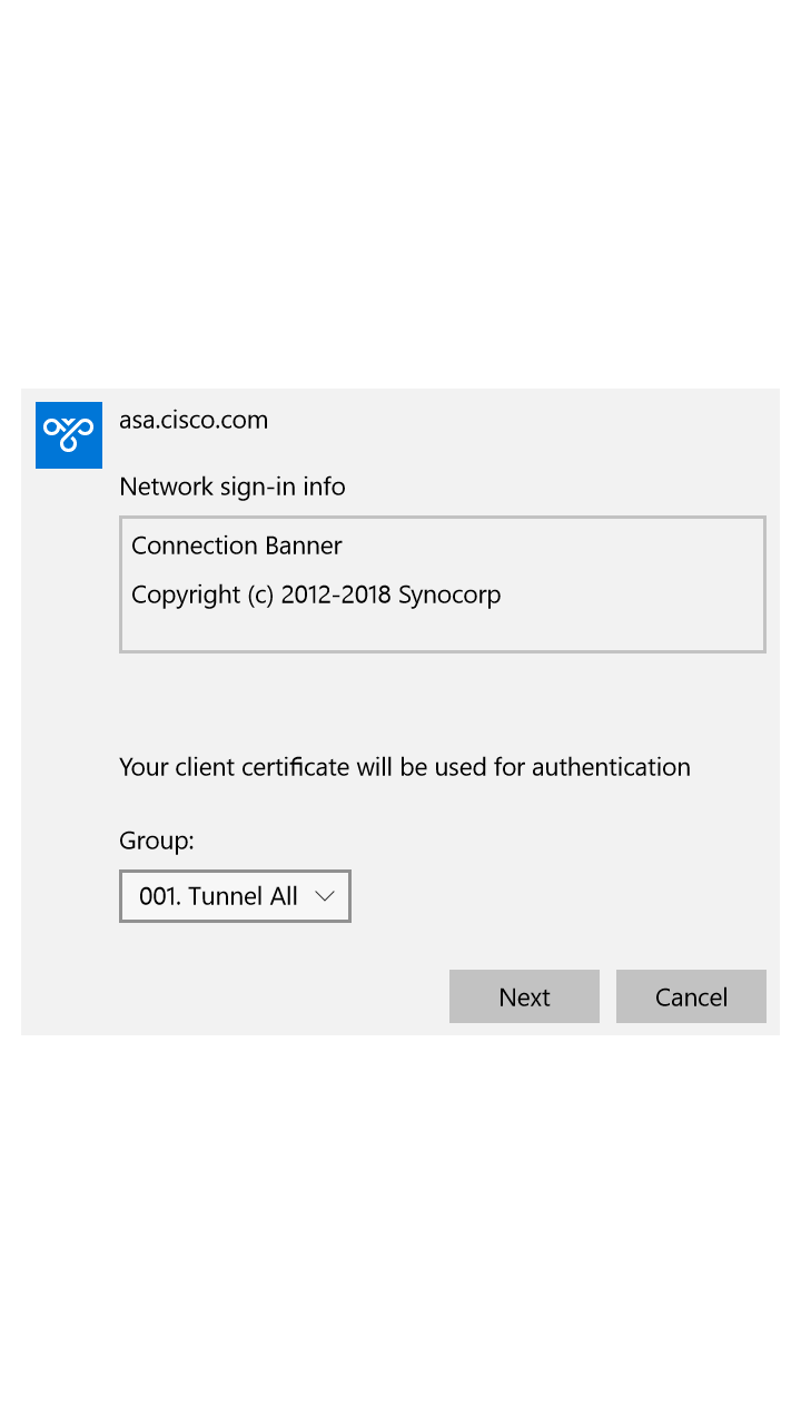 AnyConnect screenshot