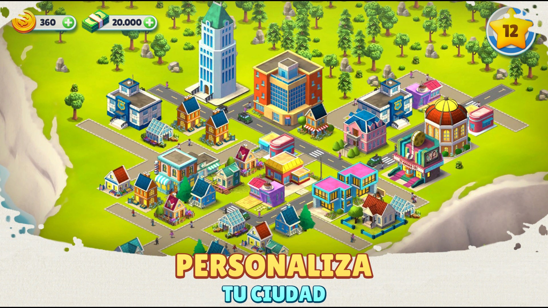 Captura de pantalla de Cosy Town: juego de construcción y exploración