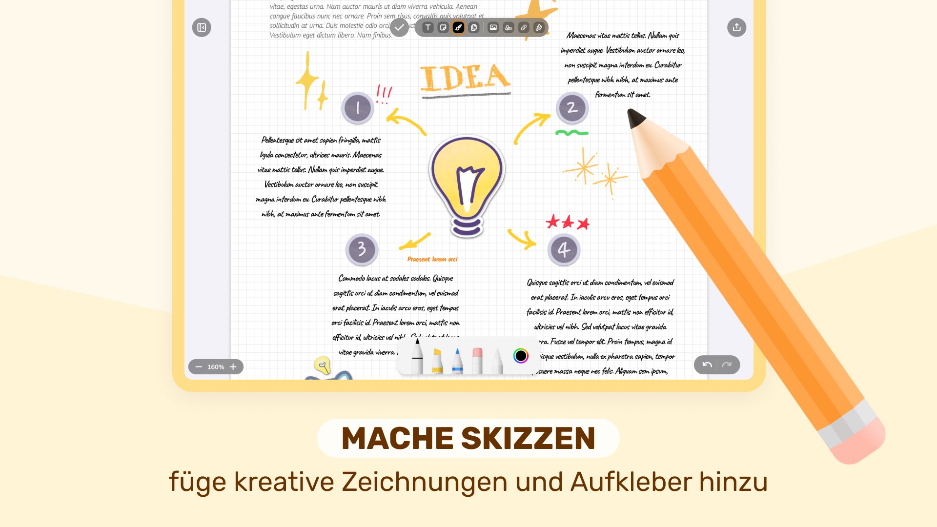 Digitales Notizbuch - Whiteboard für Textverarbeitung Screenshot