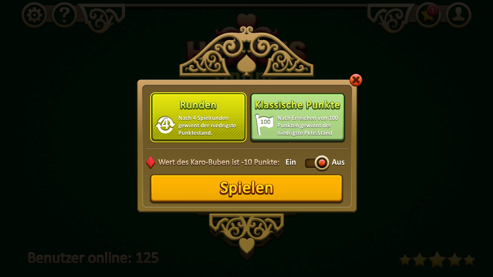 Hearts Online Screenshot