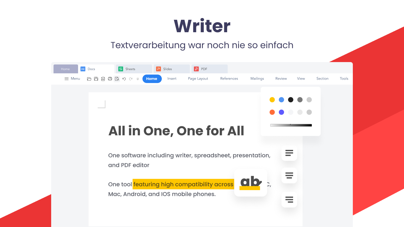 WPS Office Suite - PDF, Docs, Spreadsheet, Slide View & Edit Screenshot