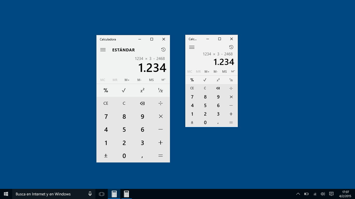 Captura de pantalla de Calculadora de Windows