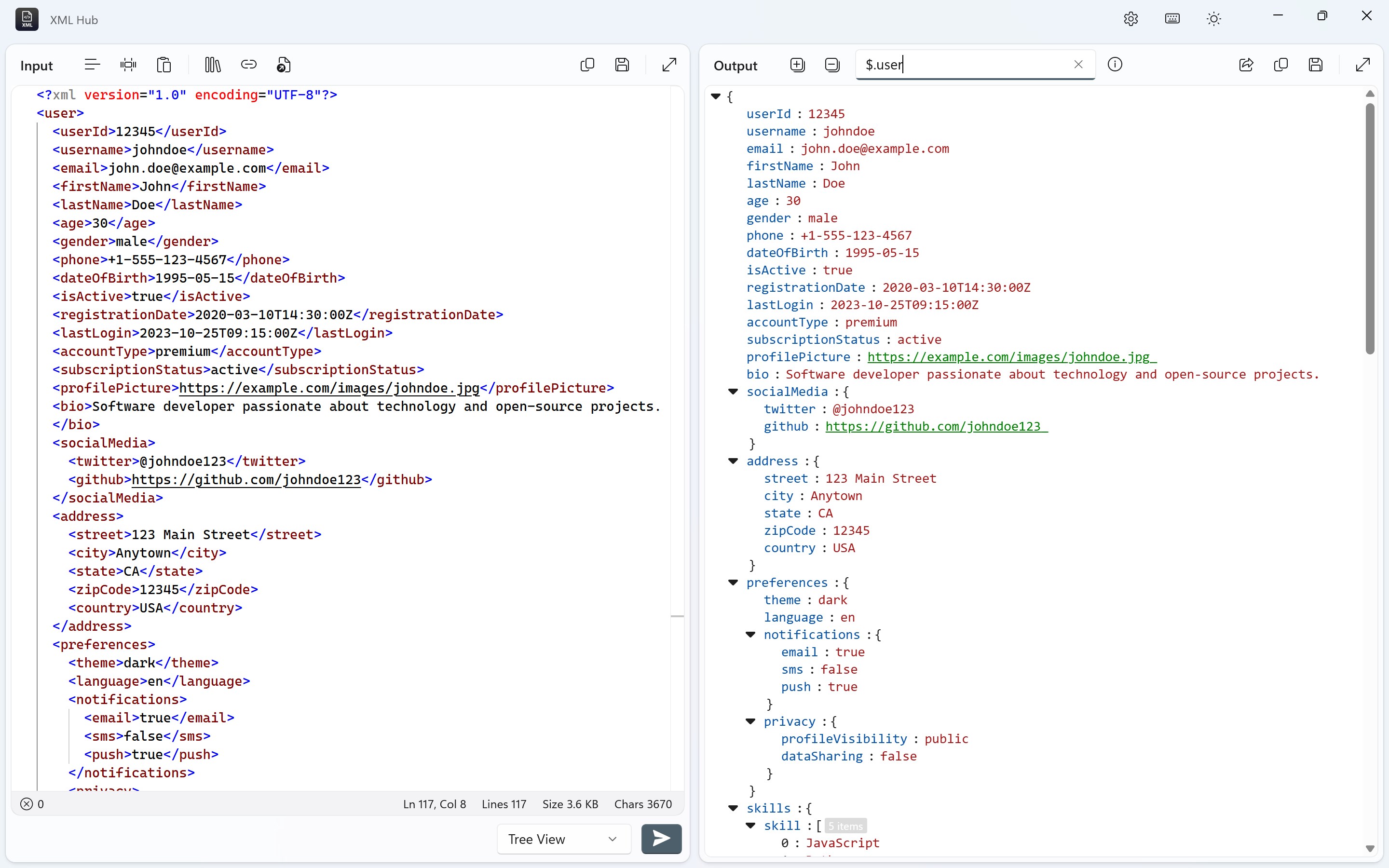 XML Hub screenshot