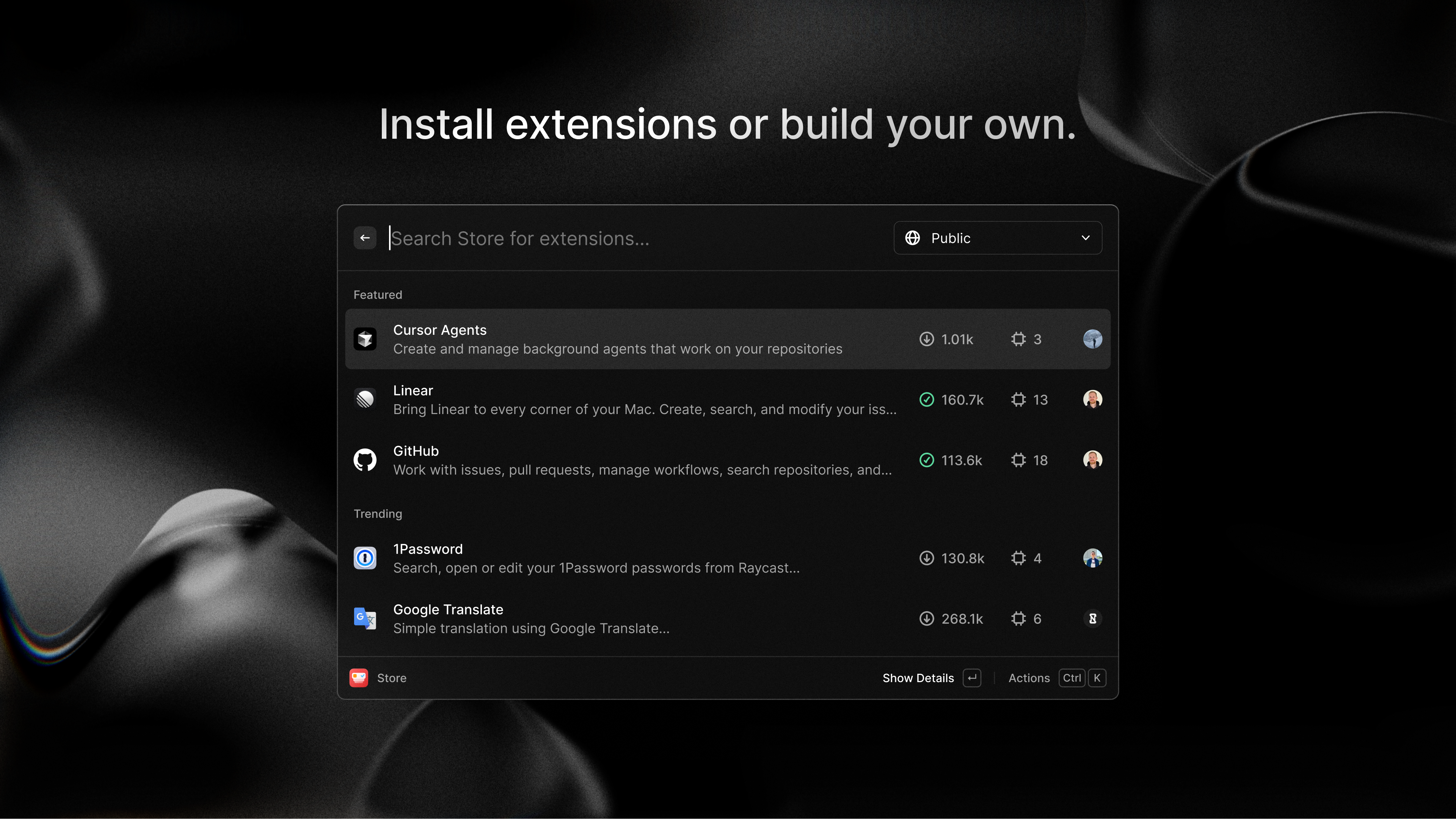 Raycast screenshot