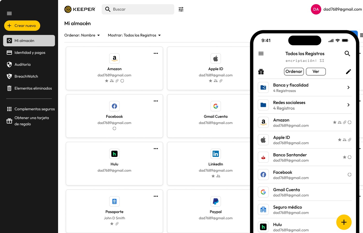 Captura de pantalla de Keeper® Gestor de Contraseñas