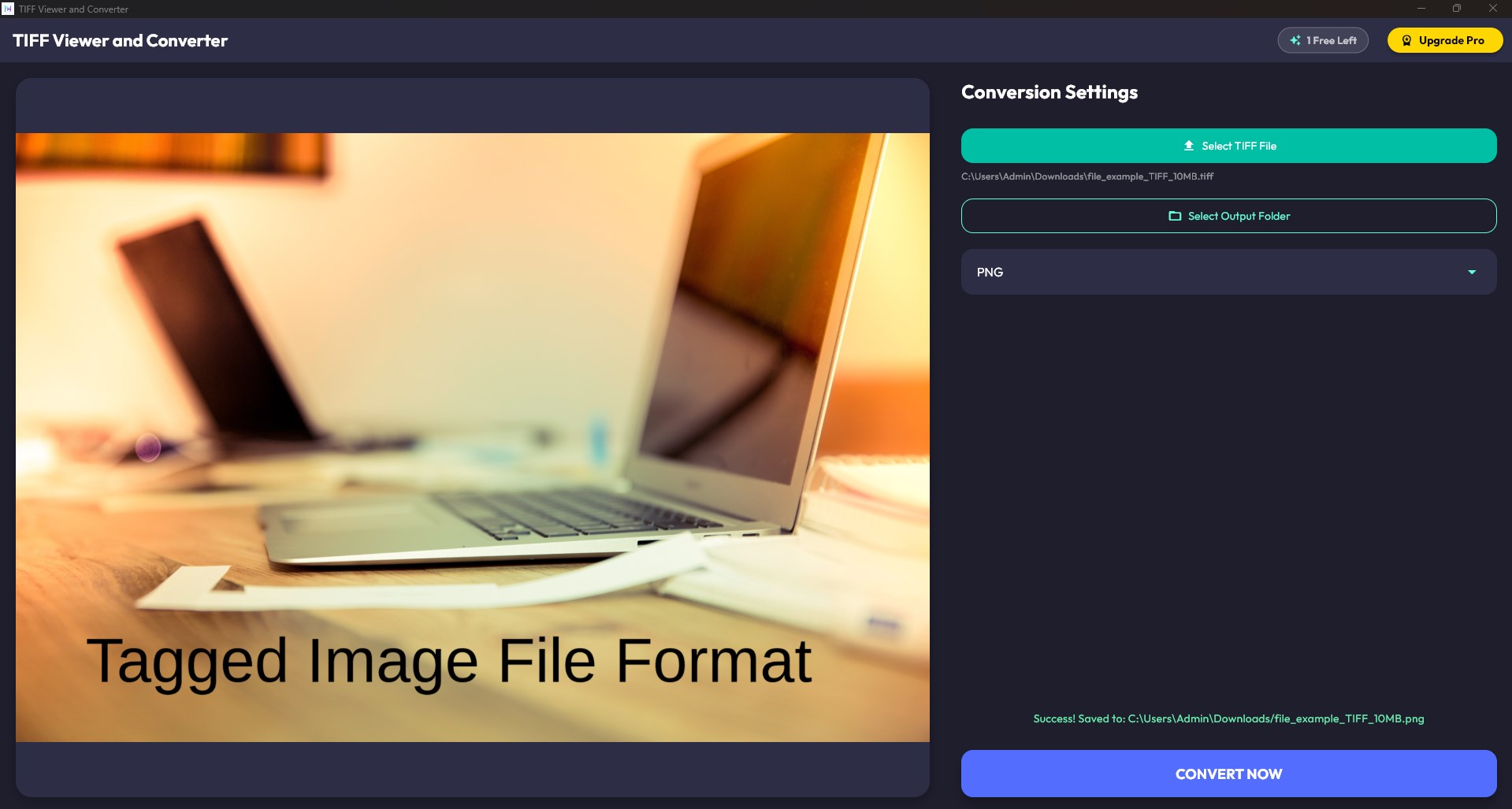 TIFF Viewer and Converter Screenshot