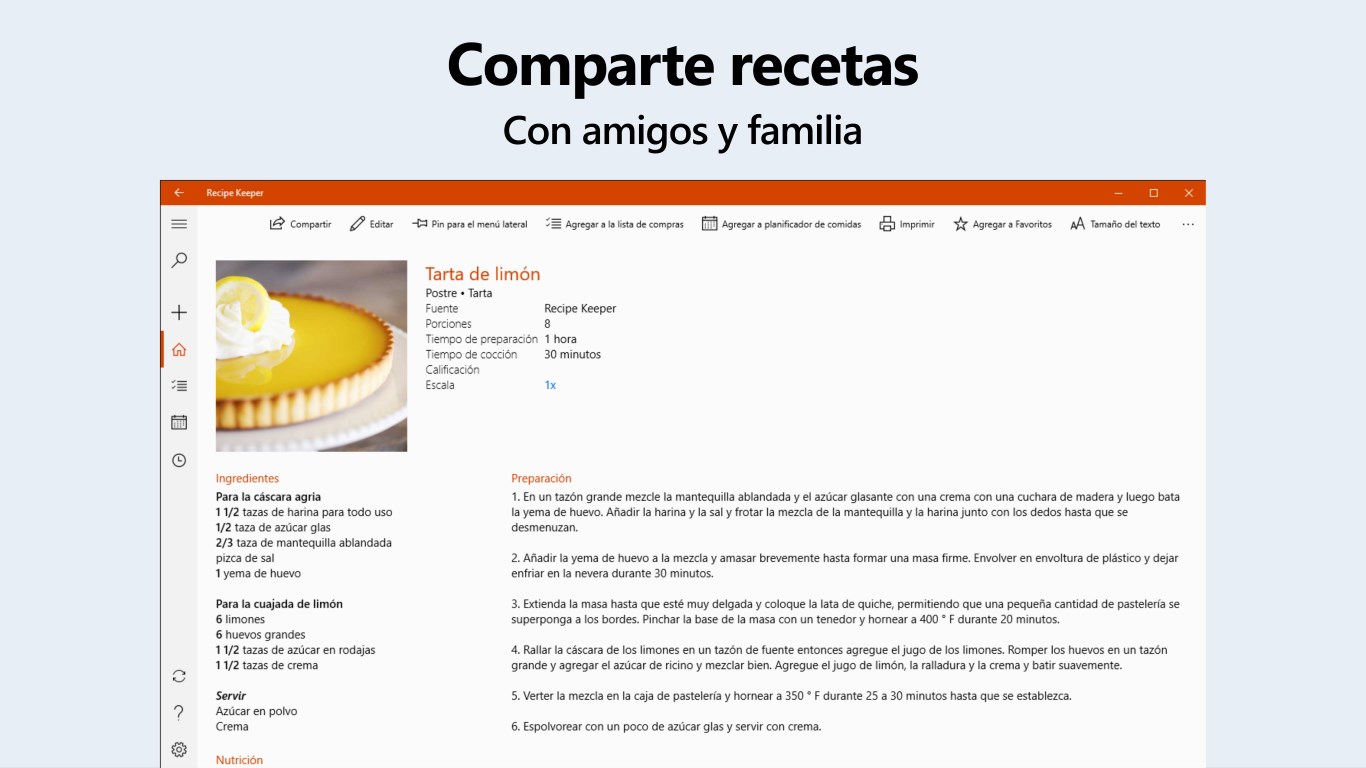Captura de pantalla de Recipe Keeper Pro