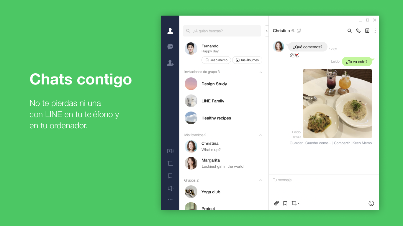 Captura de pantalla de LINE Desktop