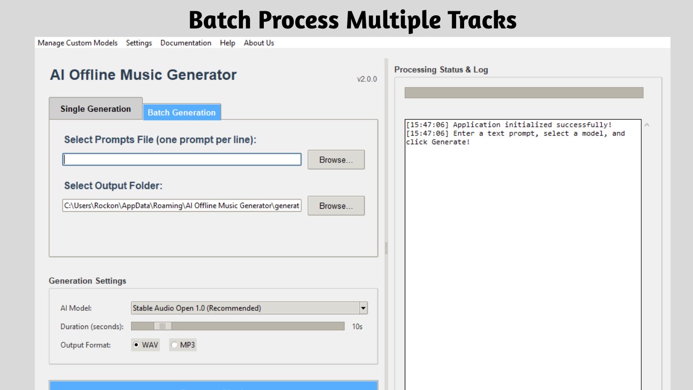 AI Offline Music Generator Screenshot
