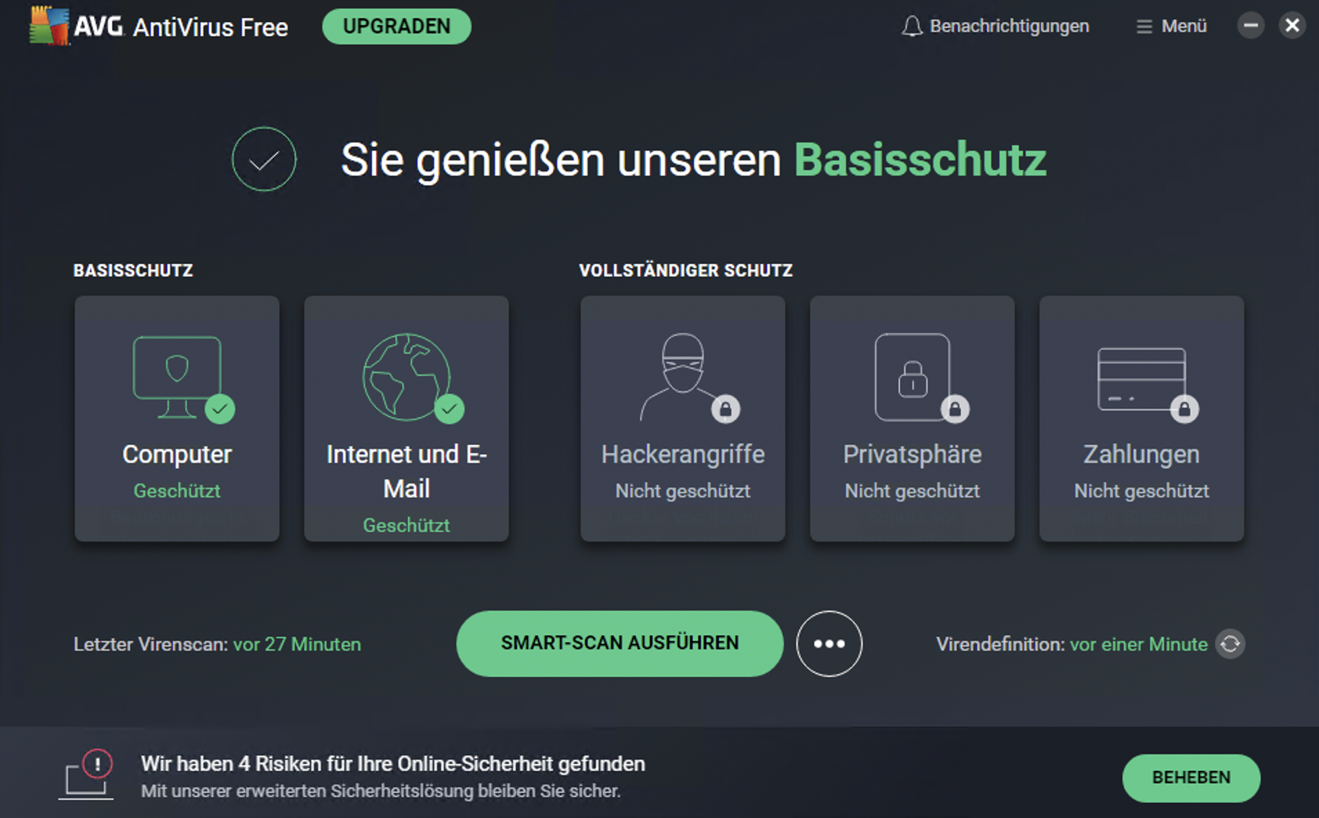 AVG AntiVirus Free Screenshot