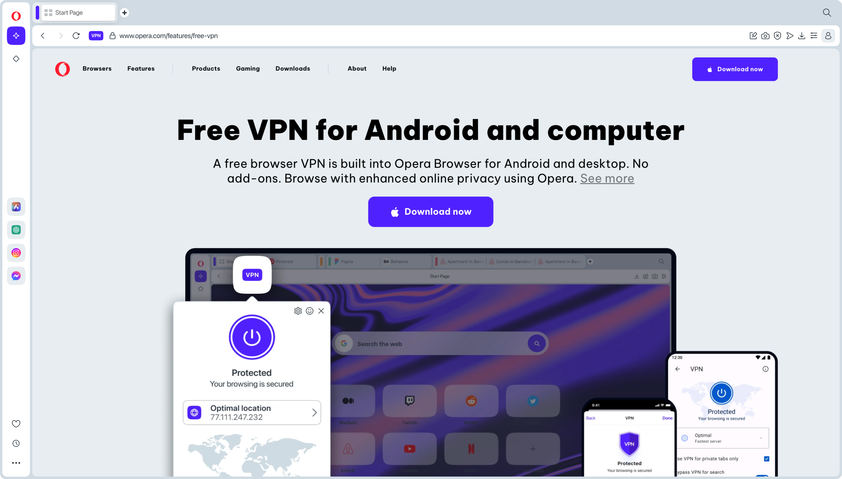Opera Browser screenshot