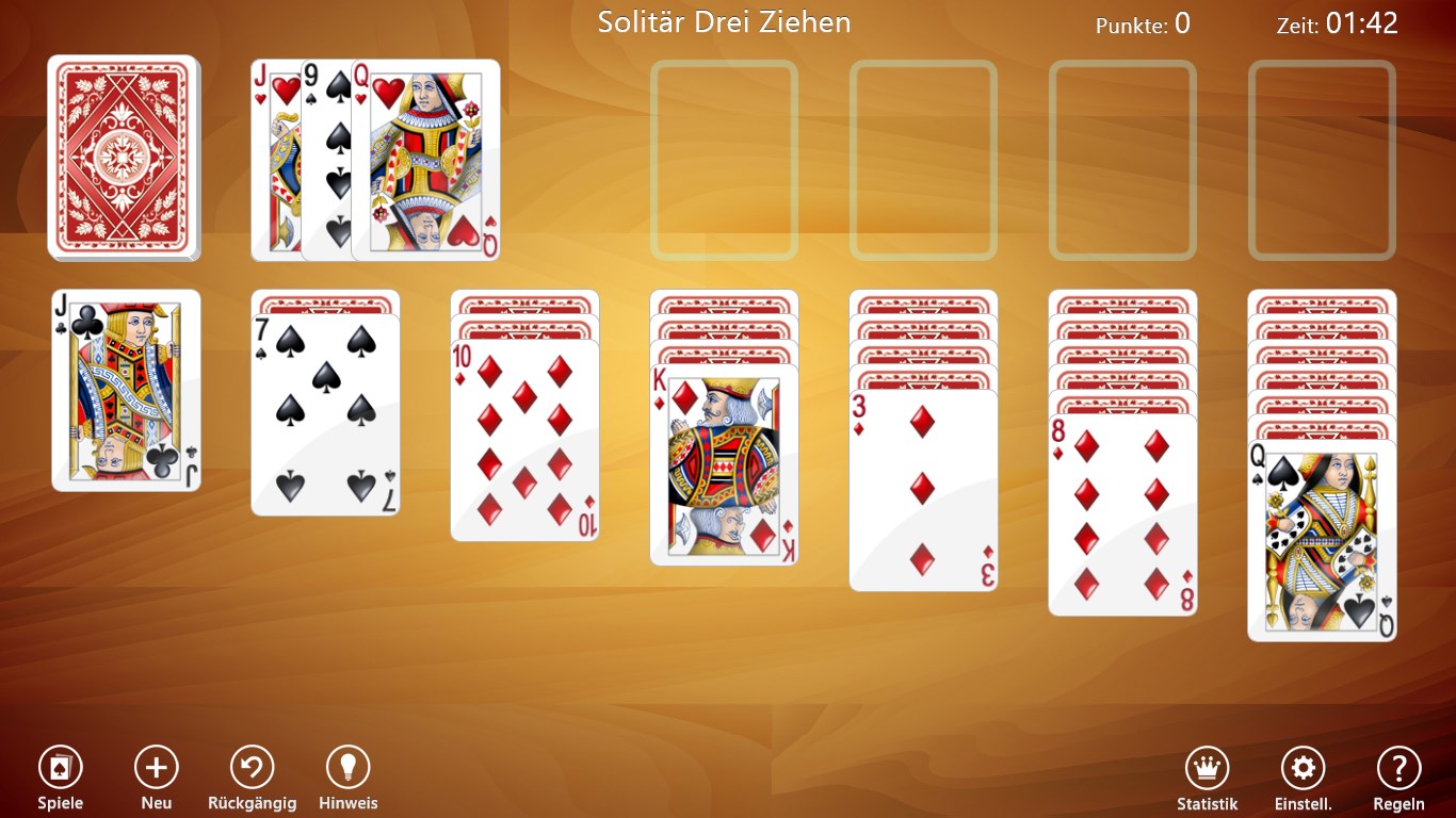 Solitär. Screenshot