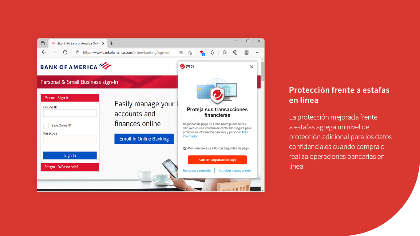 Captura de pantalla de Trend Micro Antivirus Plus Security