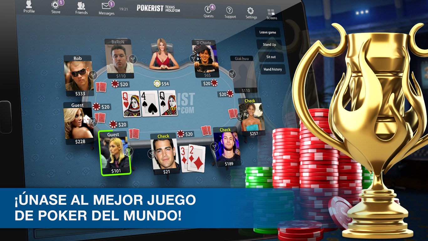 Captura de pantalla de Pokerist Texas Poker