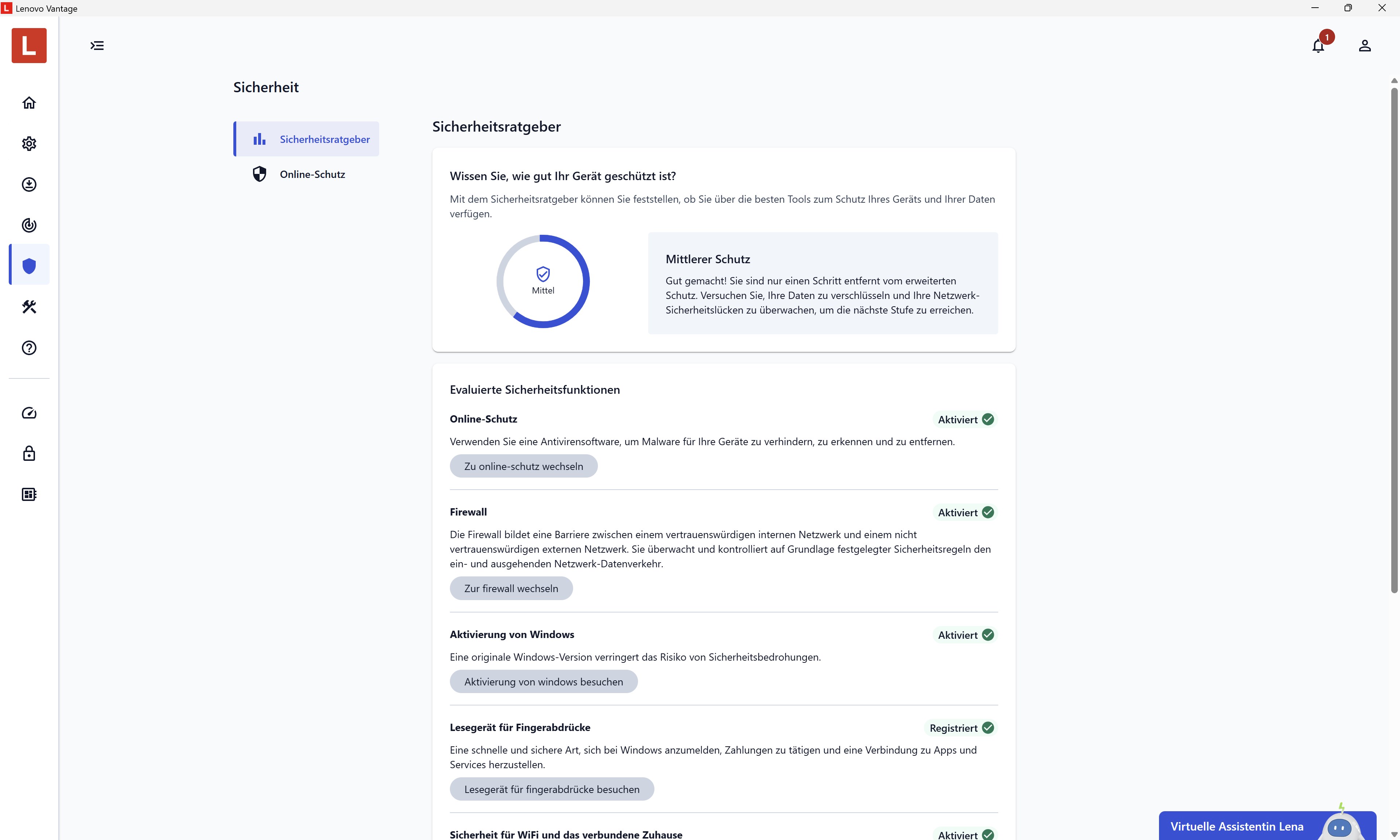 Lenovo Vantage Screenshot