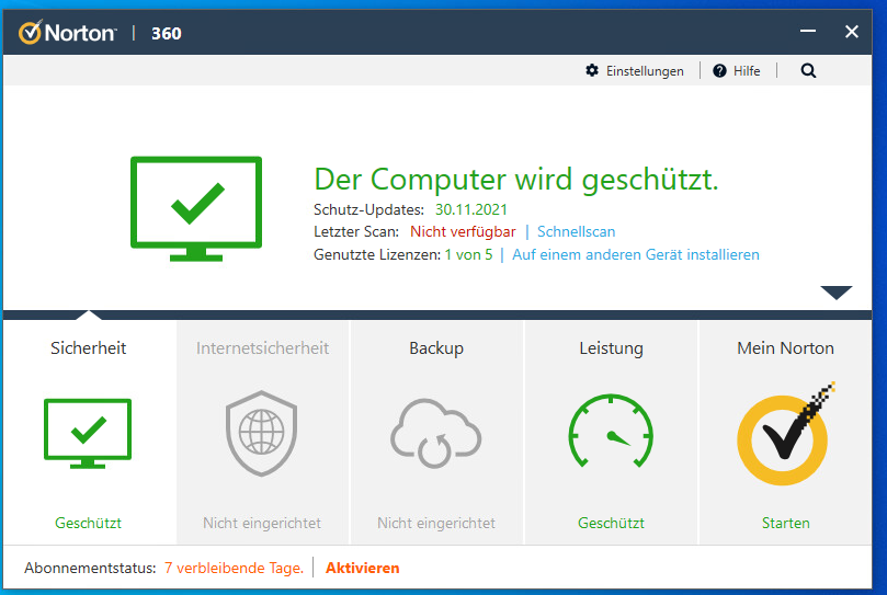 Norton 360 Screenshot