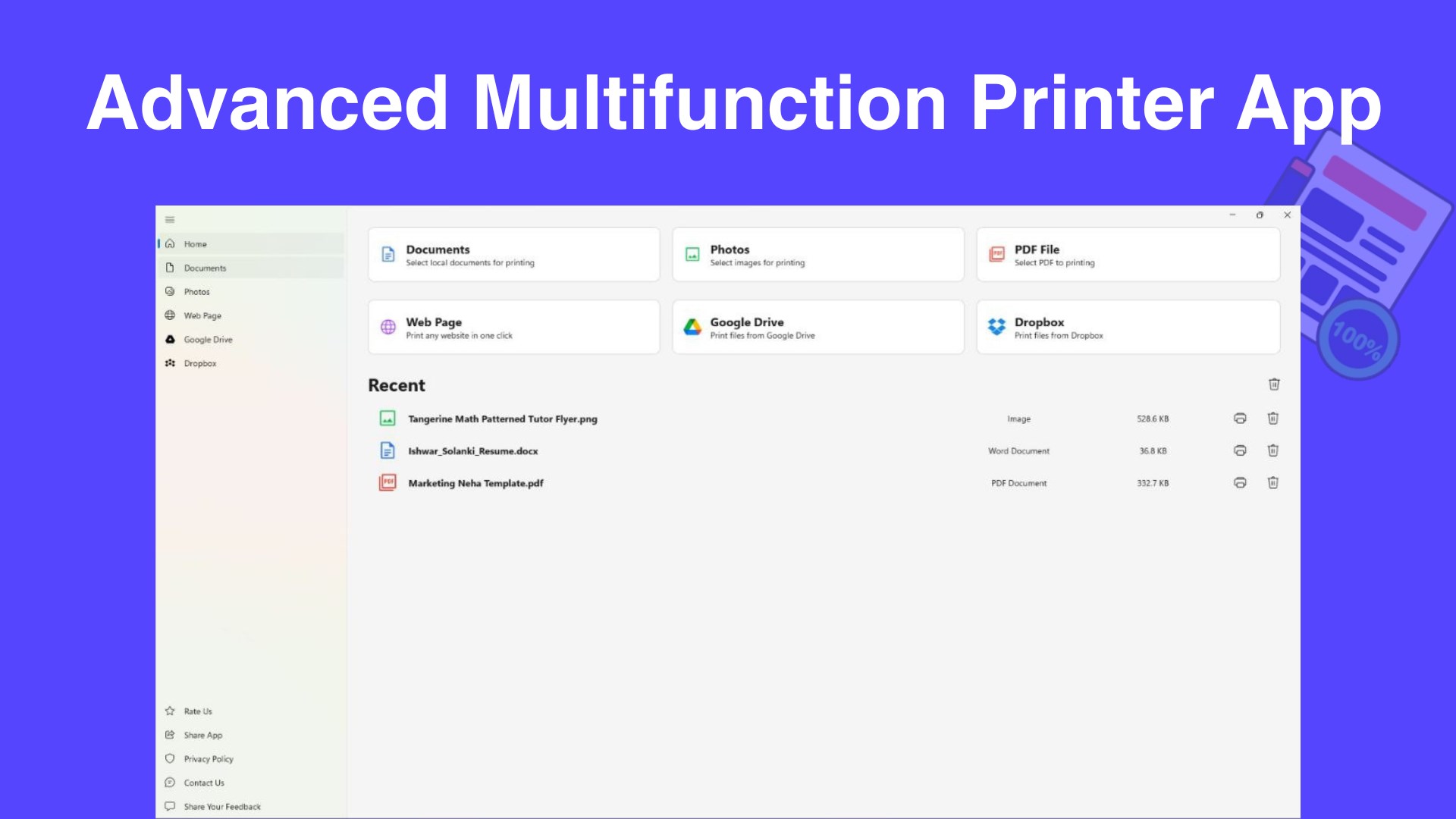 Captura de pantalla de Smart Printer: Printer App