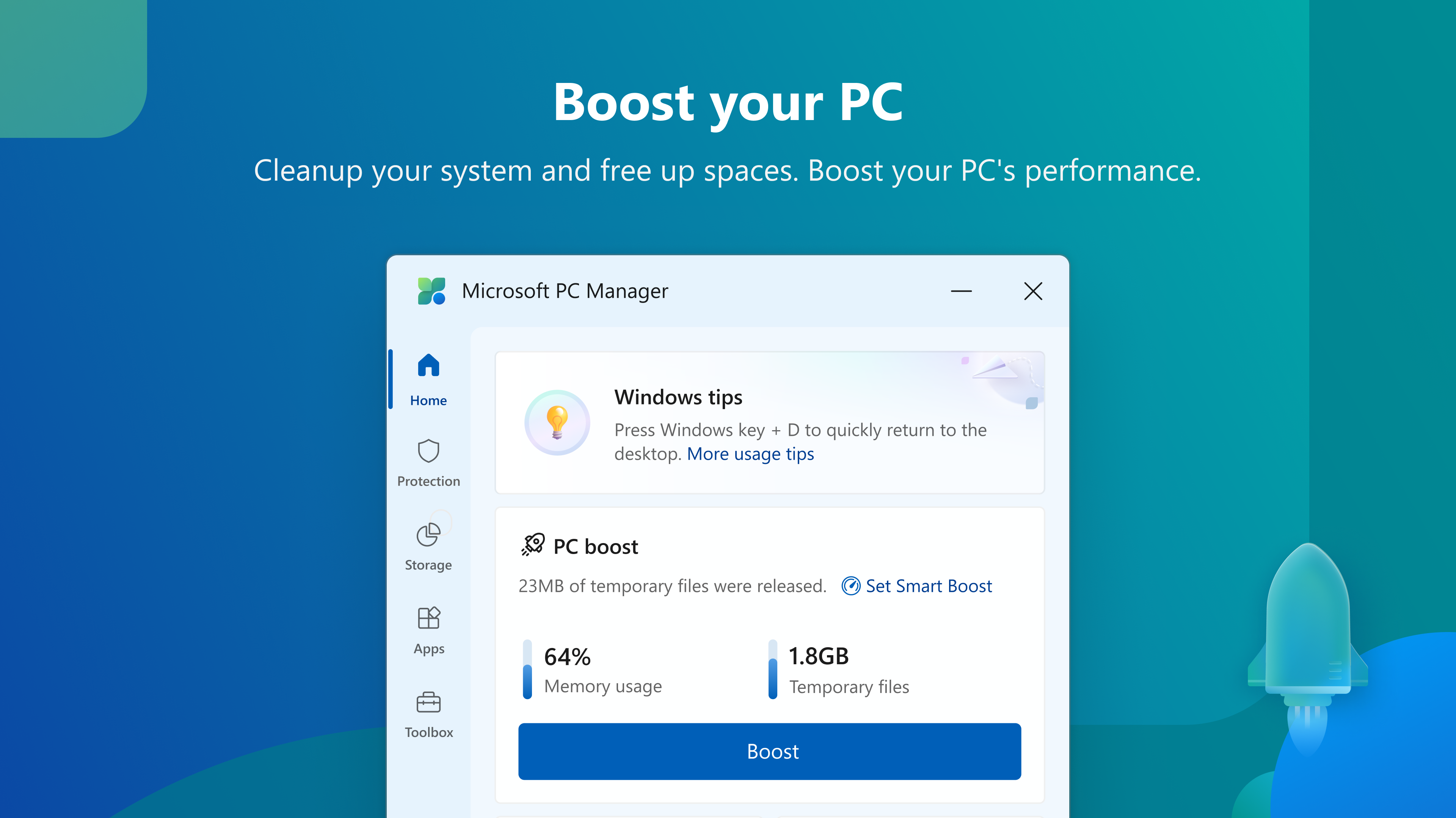 Microsoft PC Manager screenshot