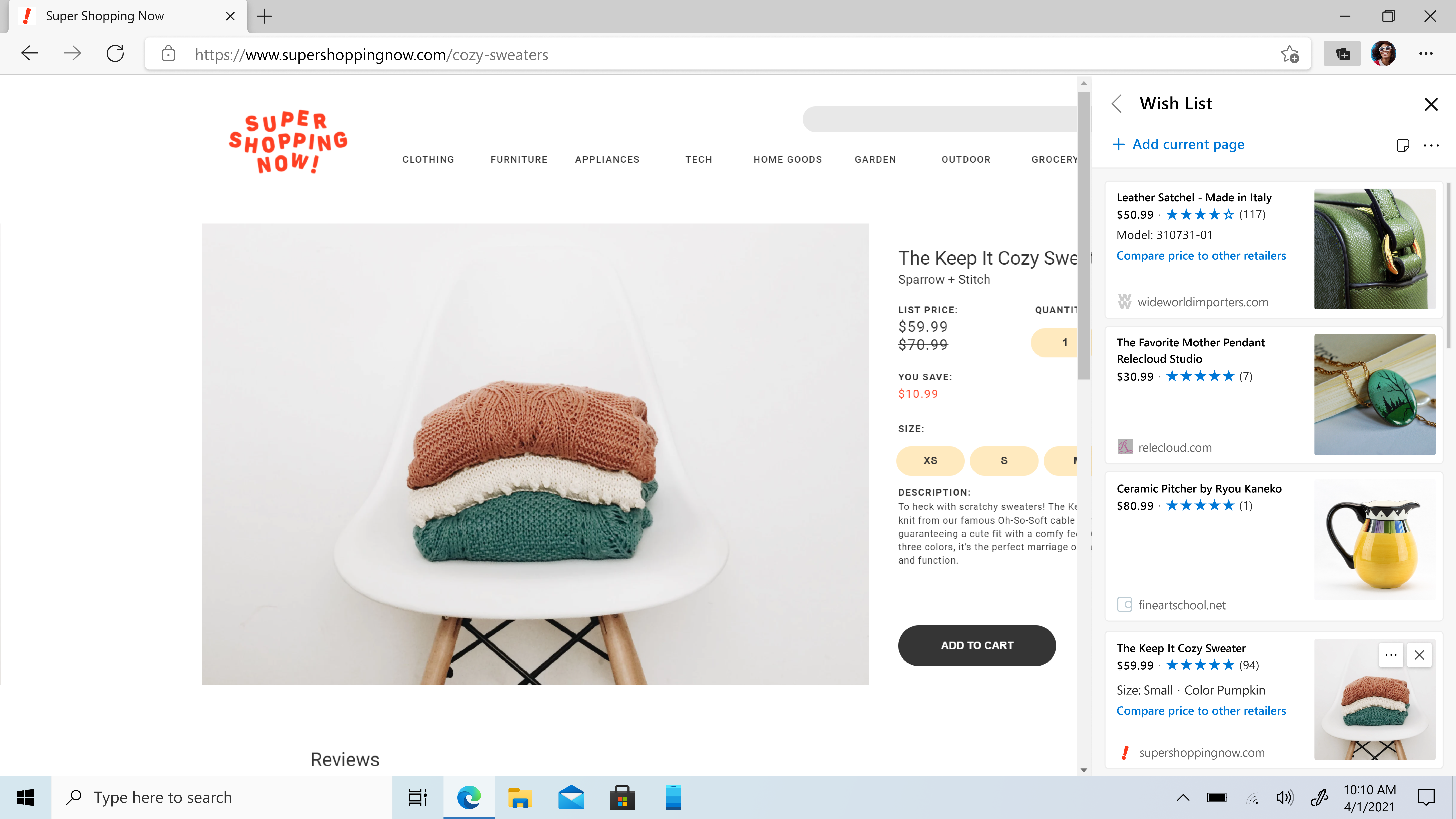 Microsoft Edge Browser Screenshot
