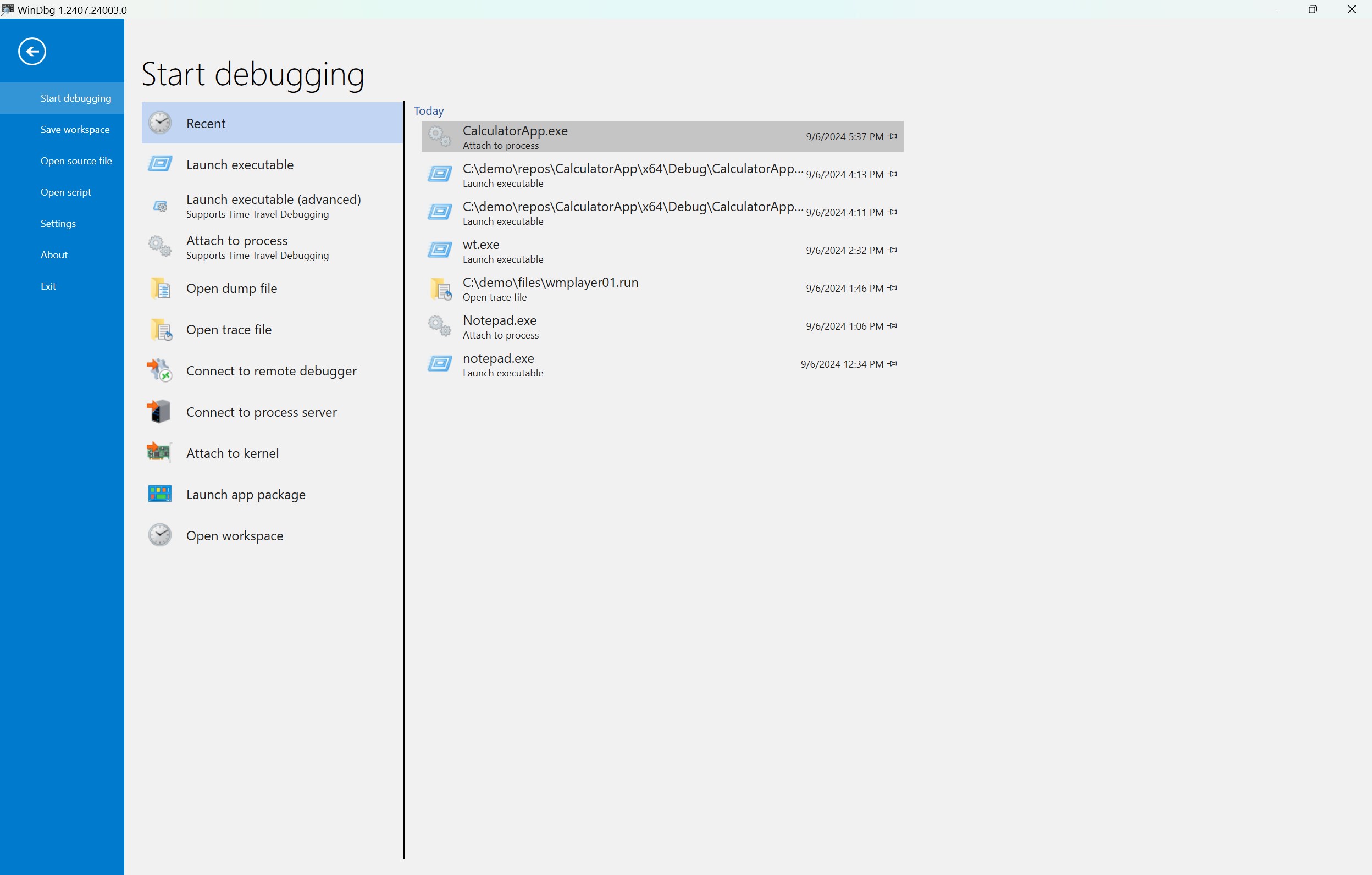 WinDbg screenshot