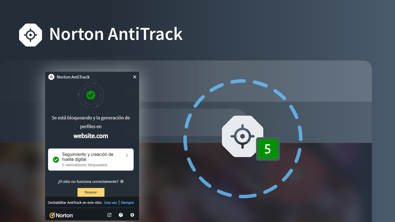 Captura de pantalla de Norton AntiTrack