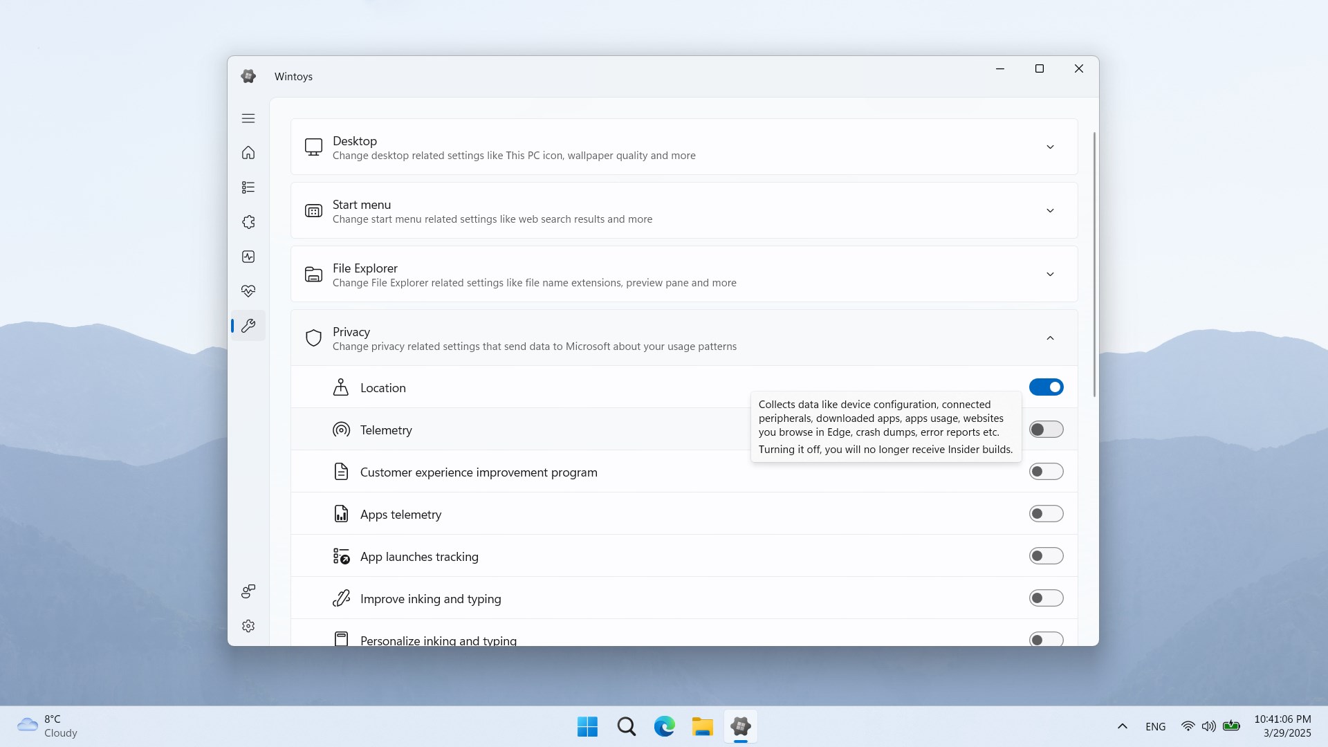 Wintoys screenshot