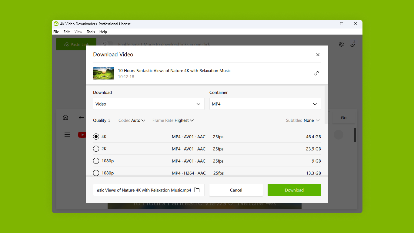 Captura de pantalla de 4K Video Downloader Plus