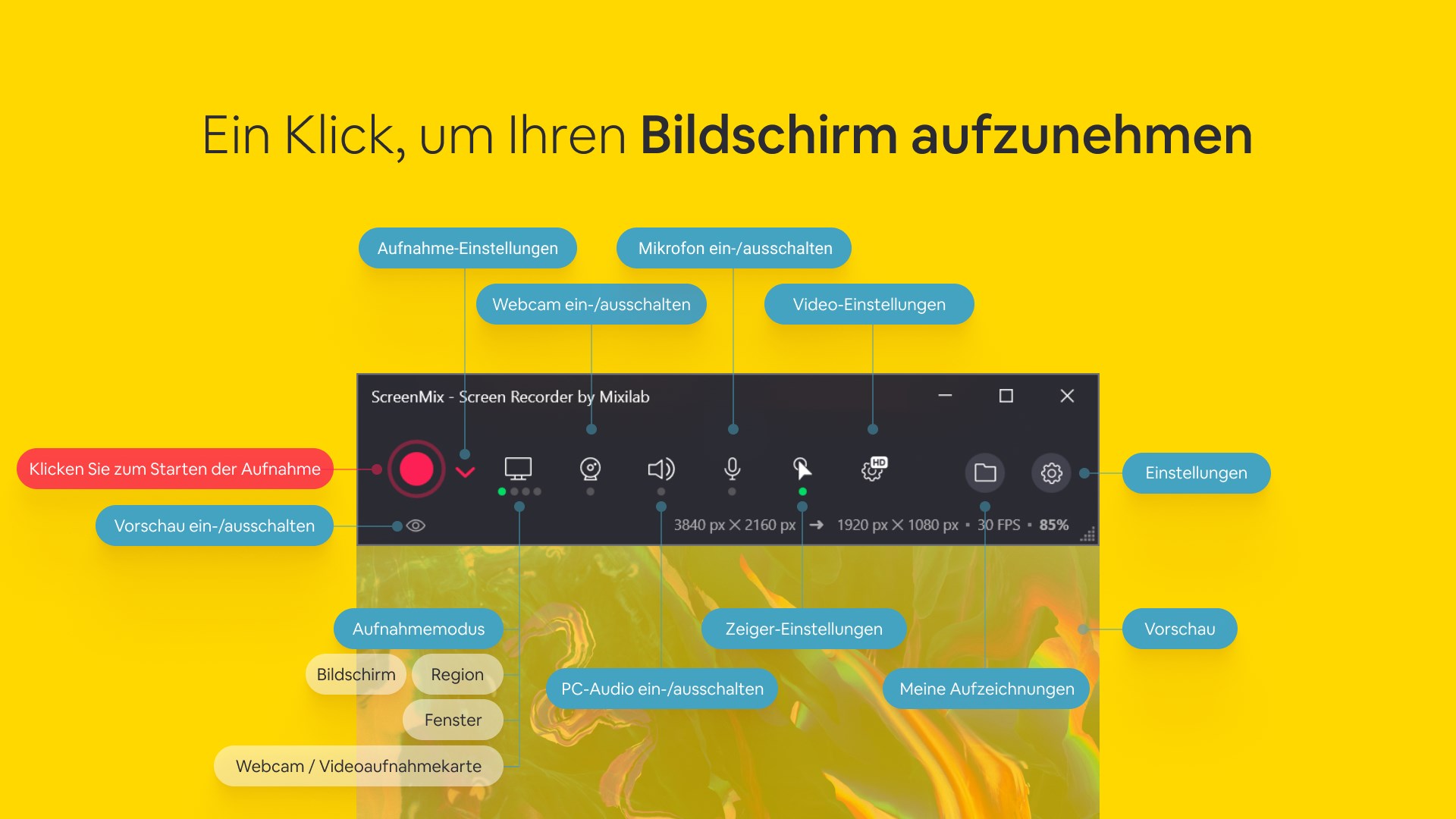 ScreenMix - Bildschirm-Recorder Screenshot