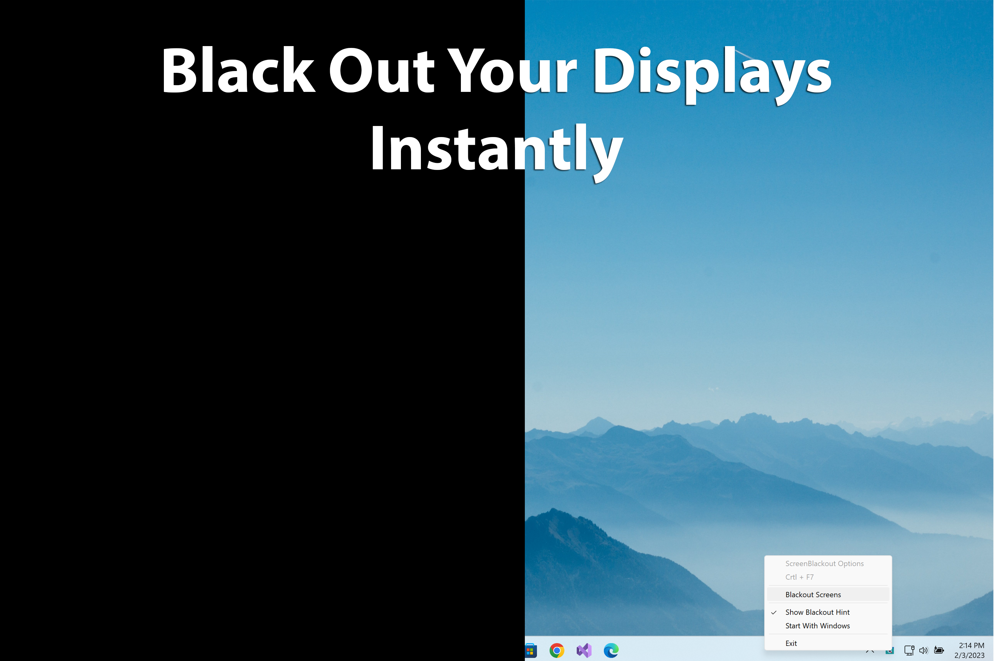 Quick Screen Privacy Blackout screenshot