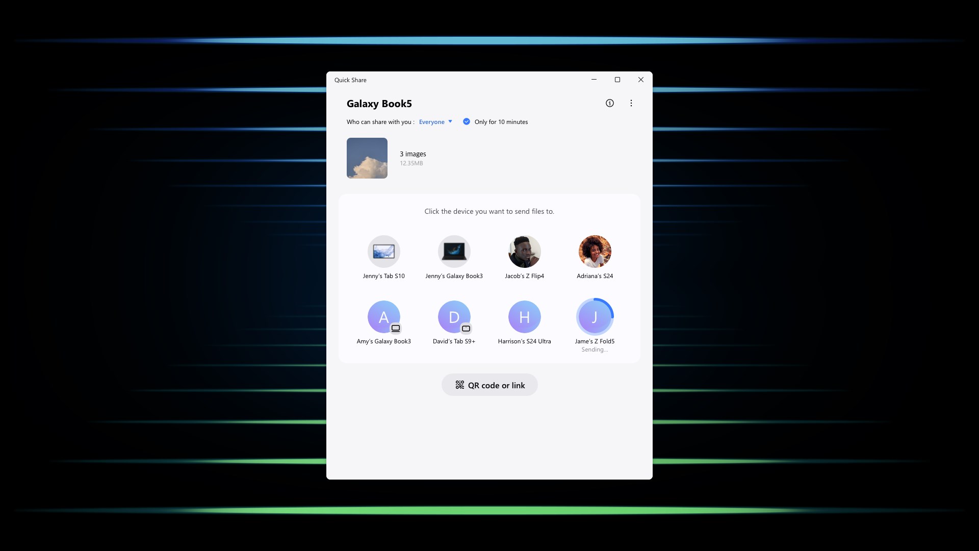 Captura de pantalla de Quick Share