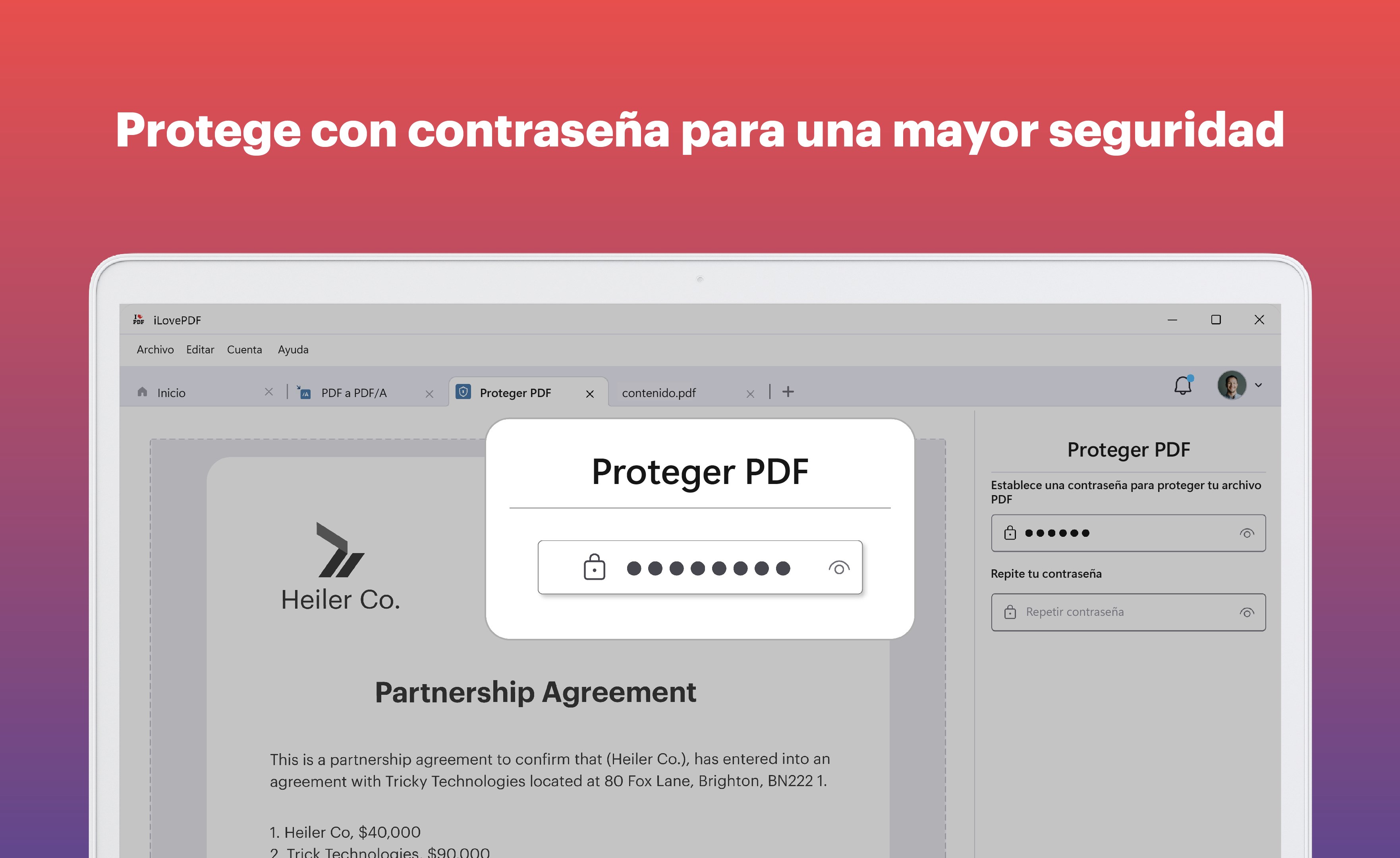 Captura de pantalla de iLovePDF: Editor PDF y Lector PDF