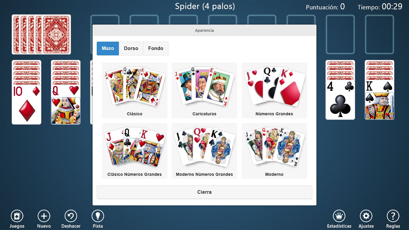 Captura de pantalla de Solitarios Cartas