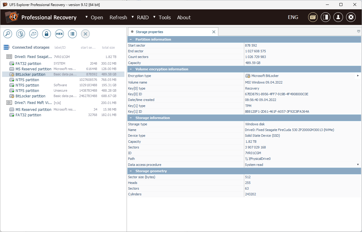 UFS Explorer Professional Recovery screenshot