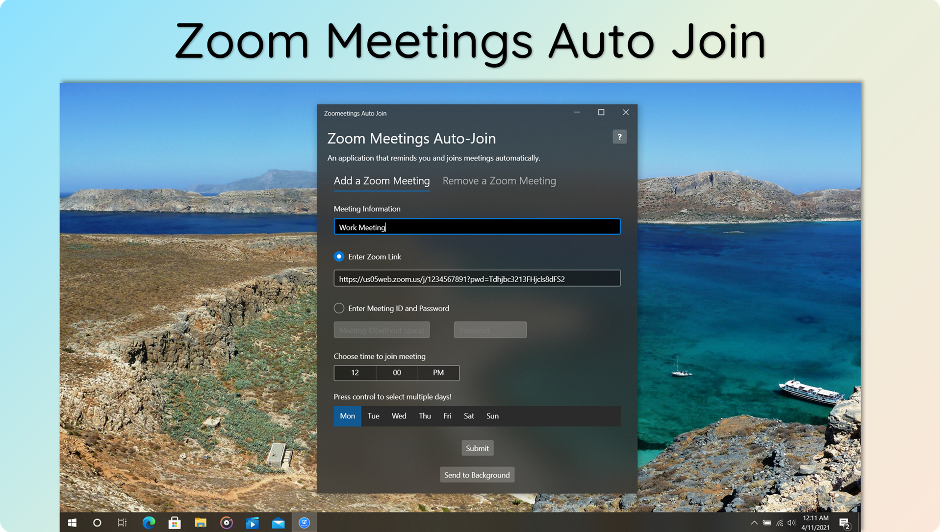 Captura de pantalla de Virtual Meetings Auto Join
