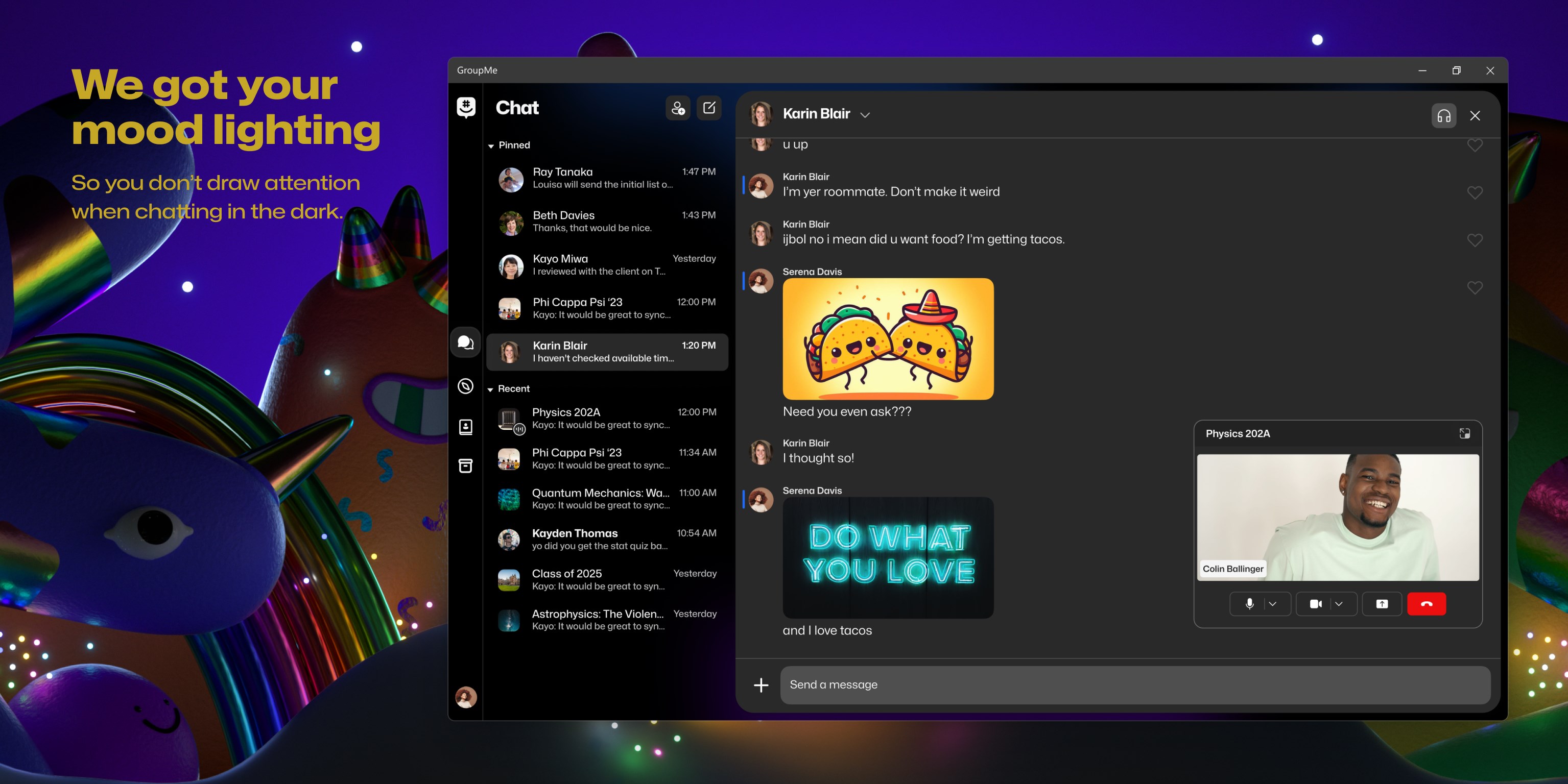 GroupMe screenshot