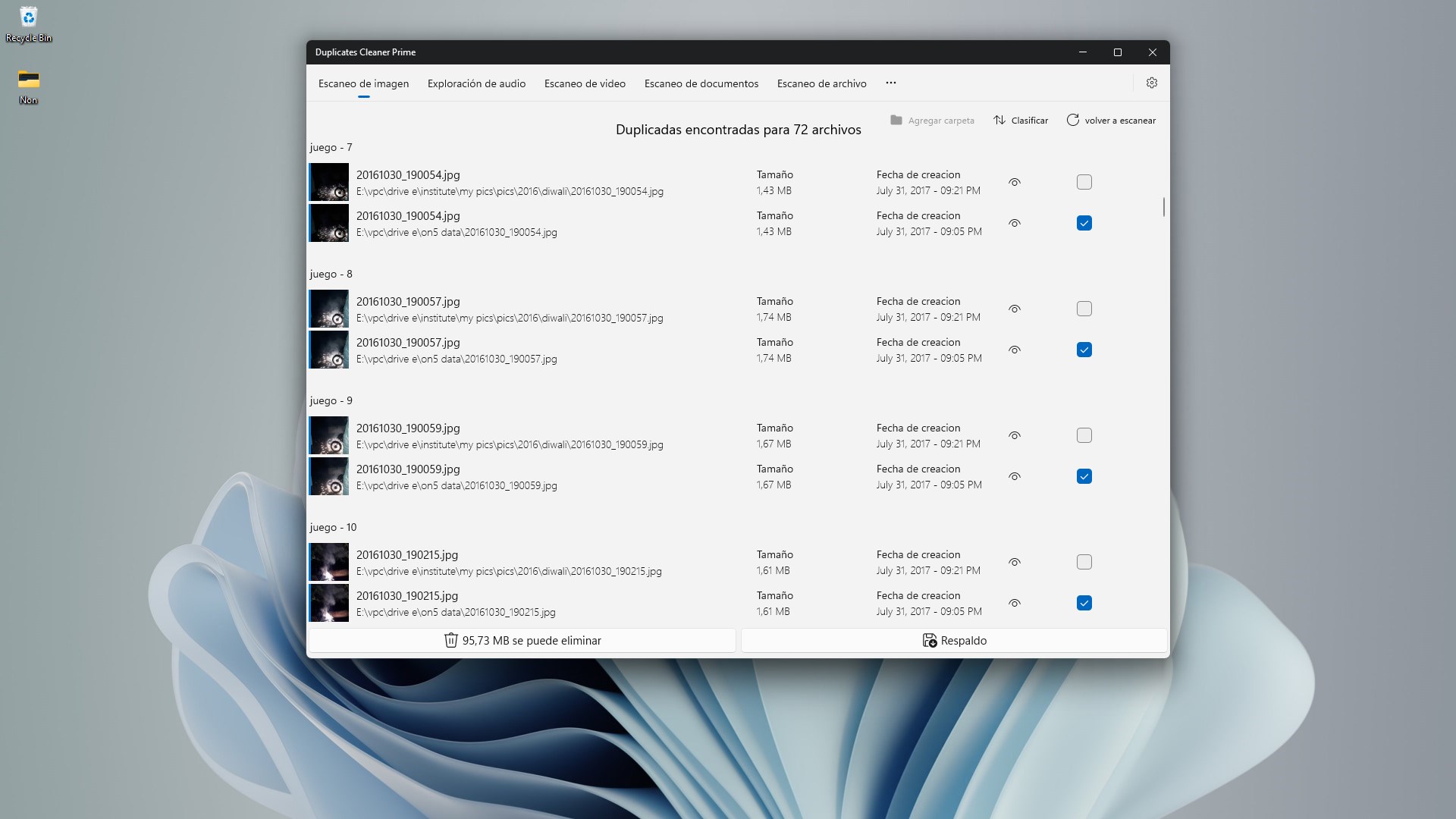 Captura de pantalla de Duplicates Cleaner Prime