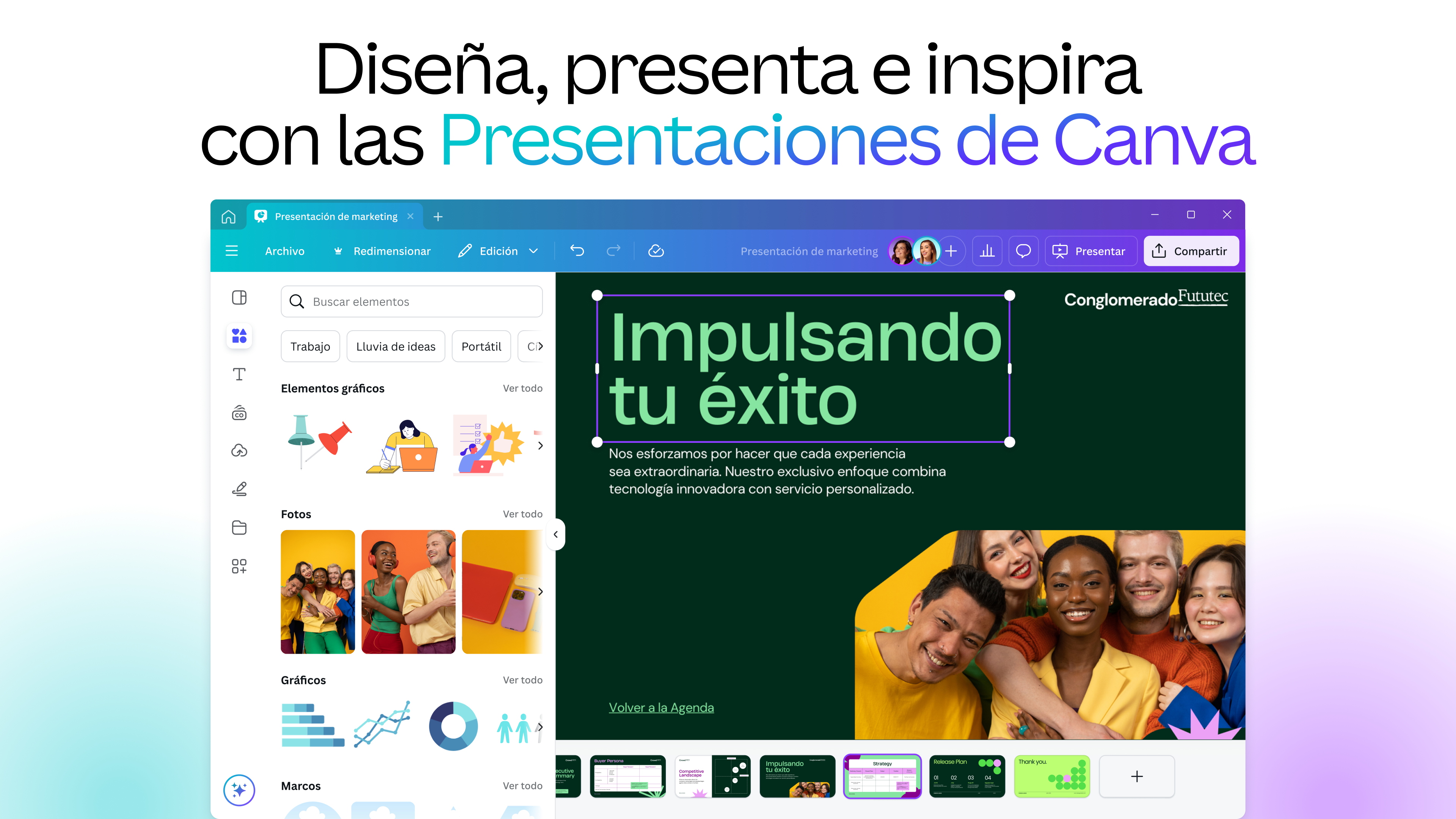 Captura de pantalla de Canva