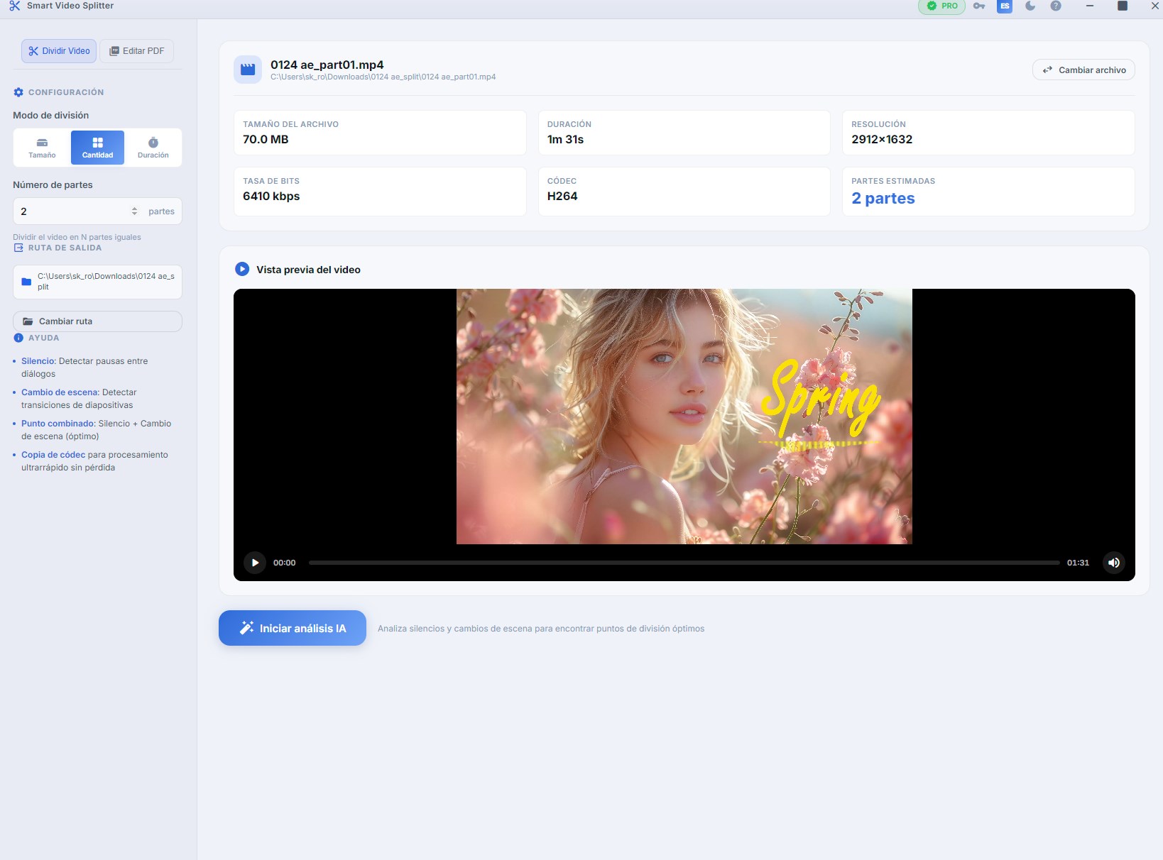 Movie Splitter Screenshot