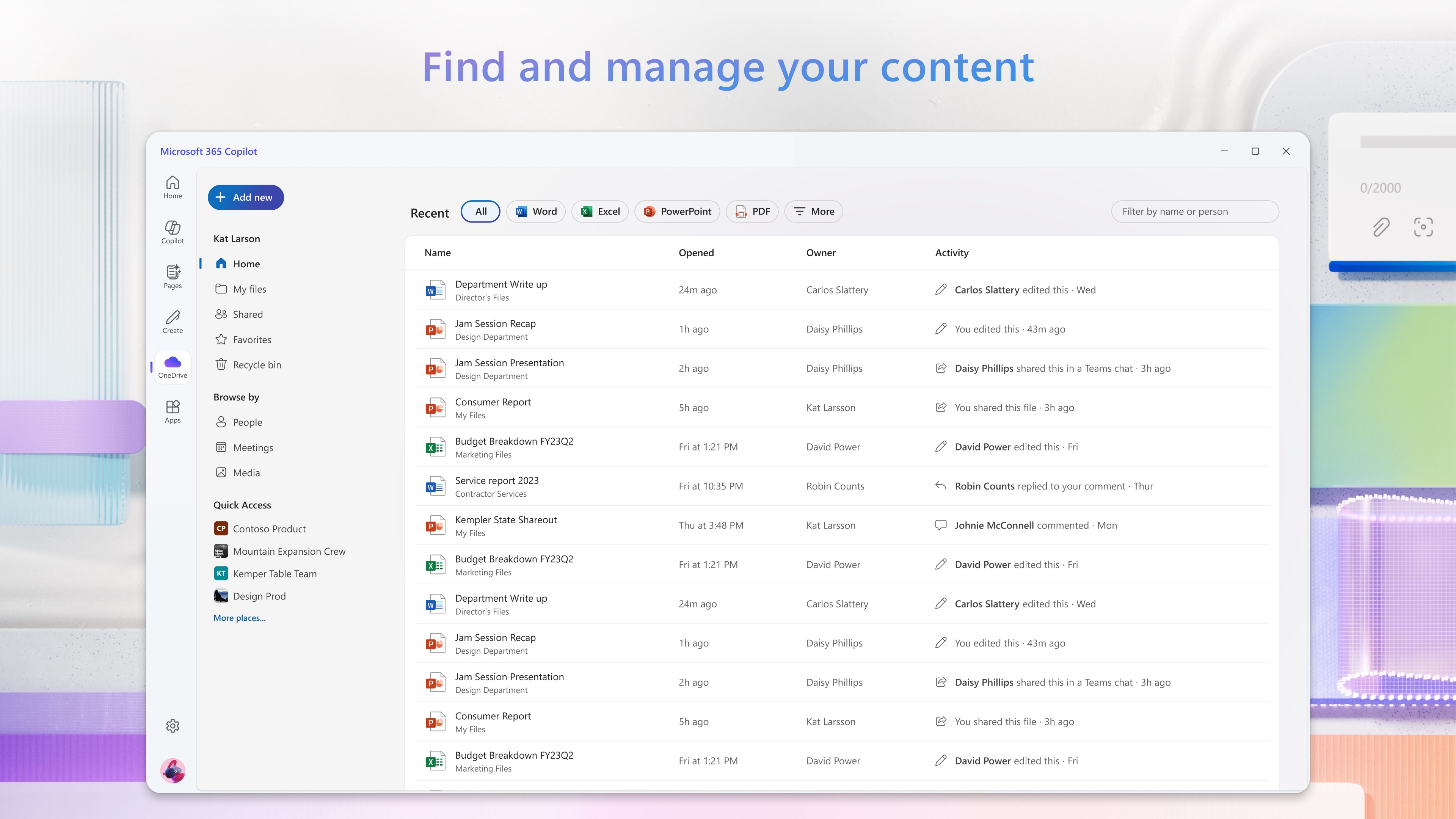 Microsoft 365 Copilot Screenshot