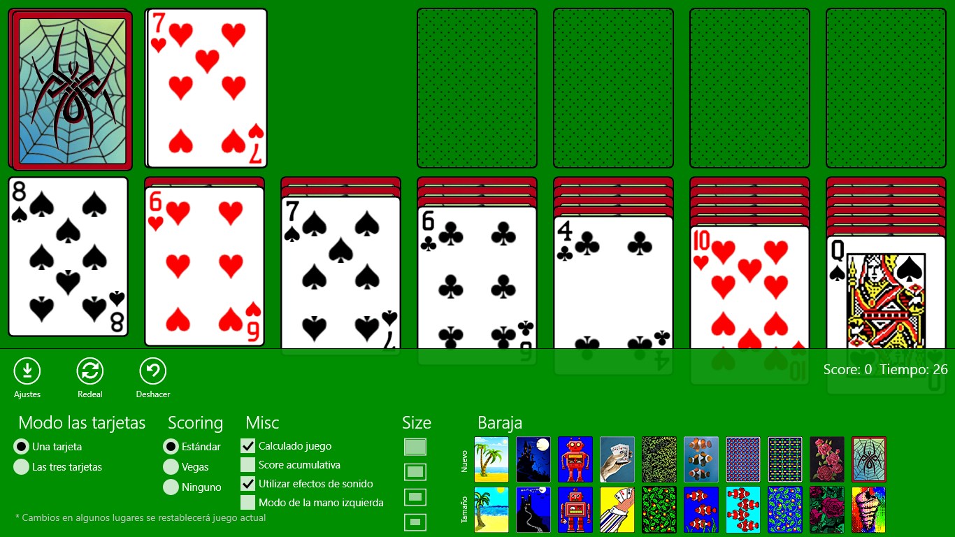 Captura de pantalla de Clásico Solitario