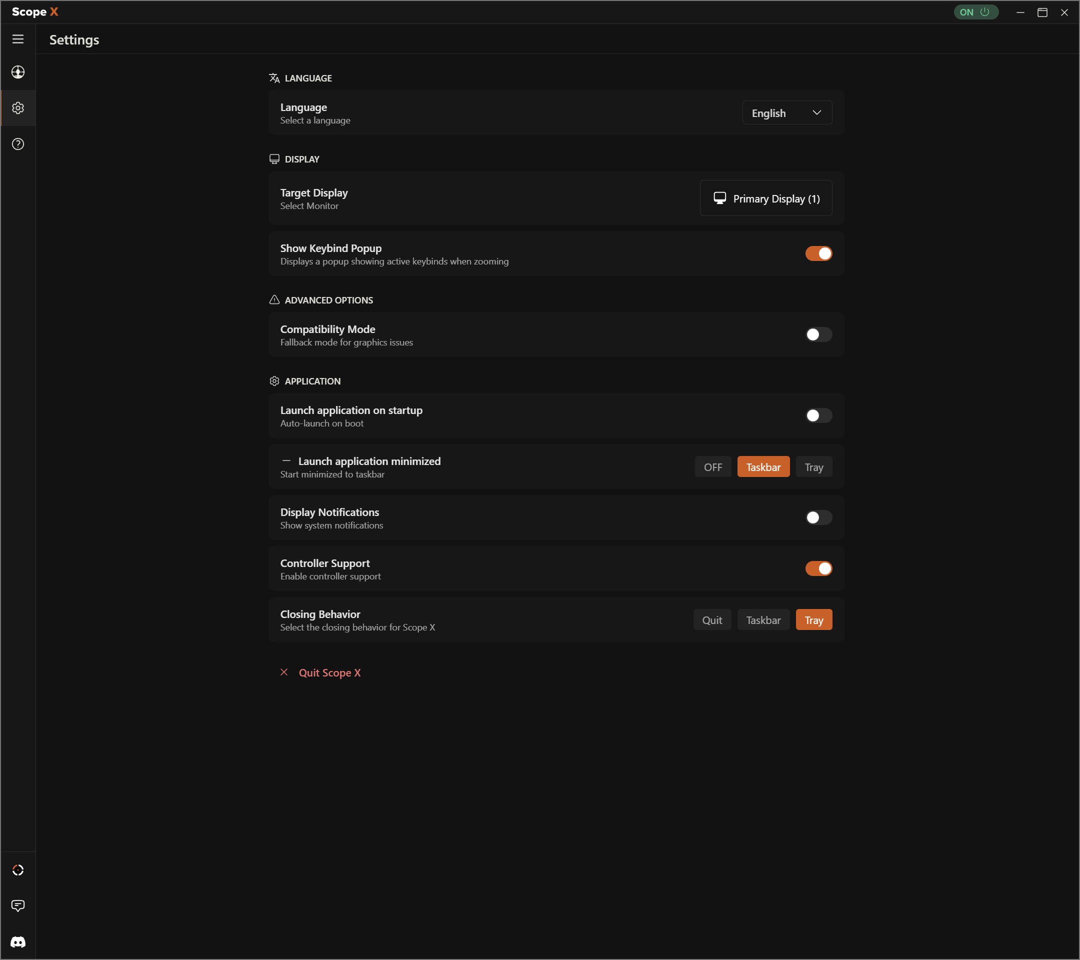 Scope X screenshot