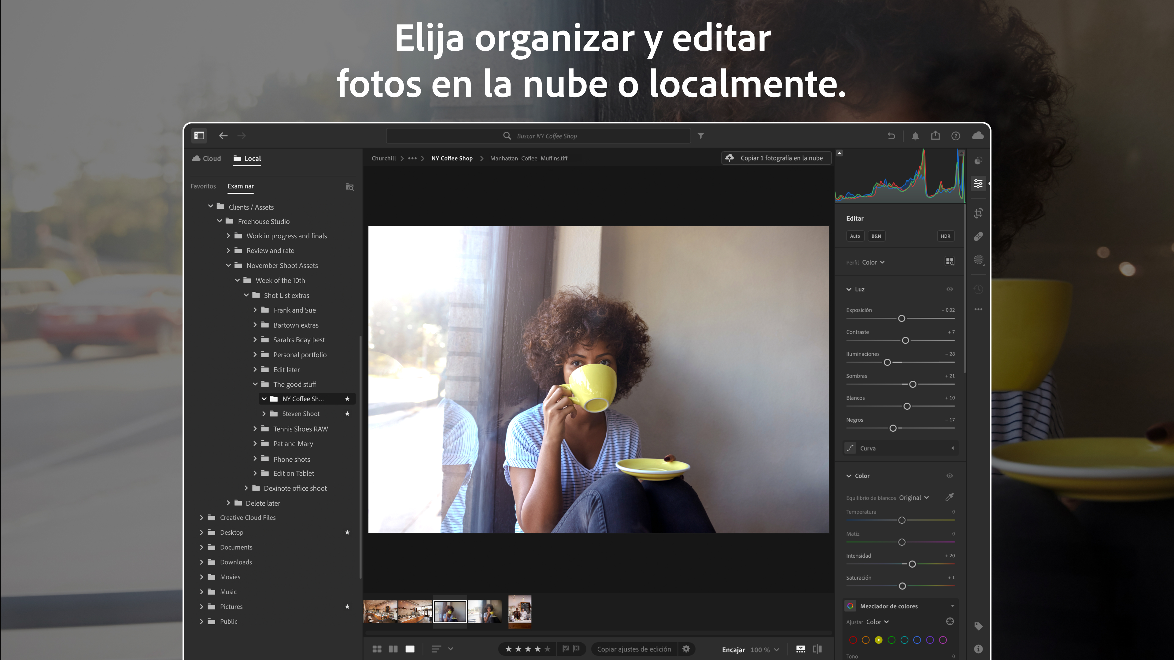 Captura de pantalla de Adobe Lightroom