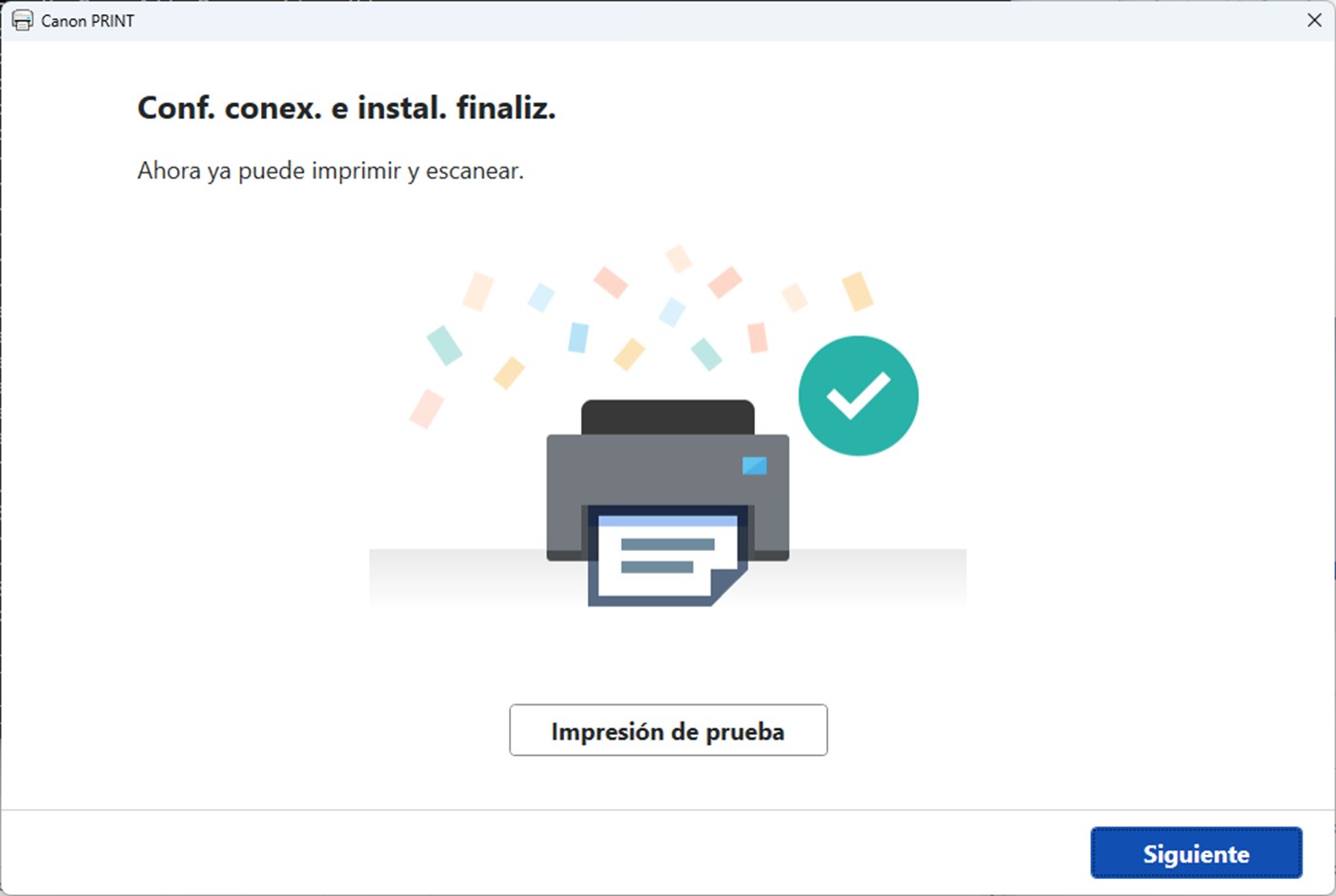 Captura de pantalla de Canon PRINT