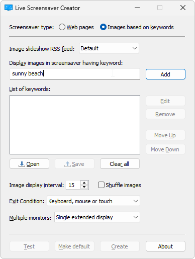 Live Screensaver Creator Screenshot