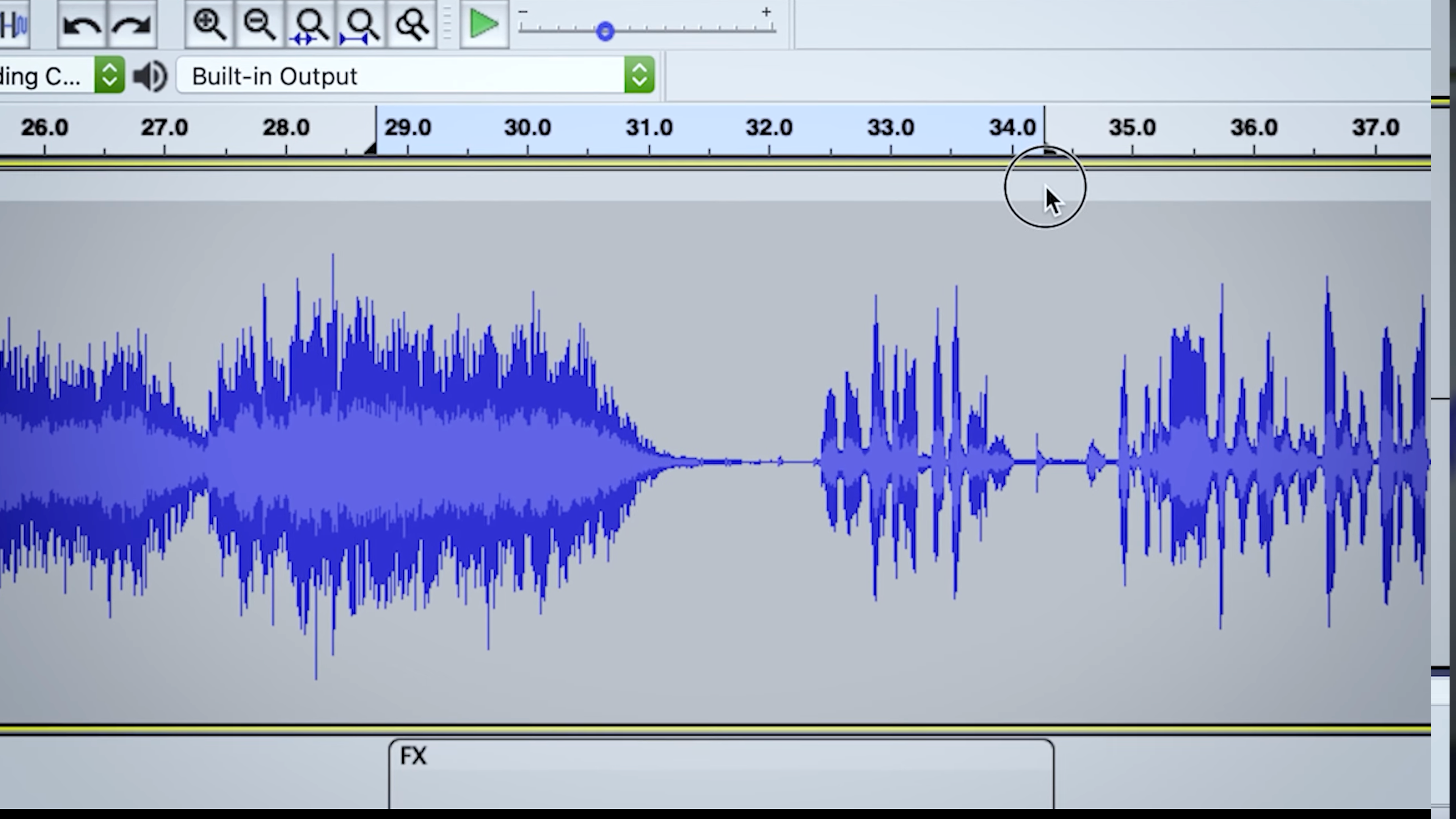 Captura de pantalla de Audacity