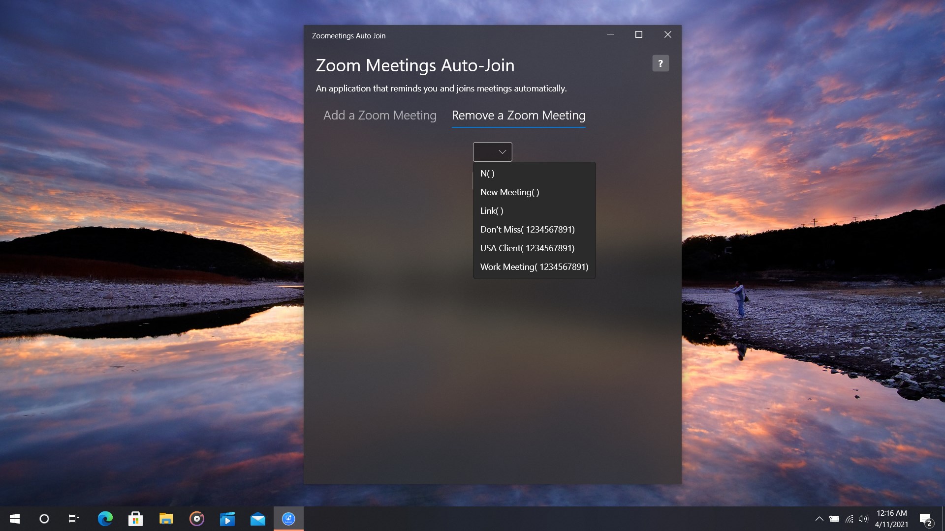 Captura de pantalla de Virtual Meetings Auto Join