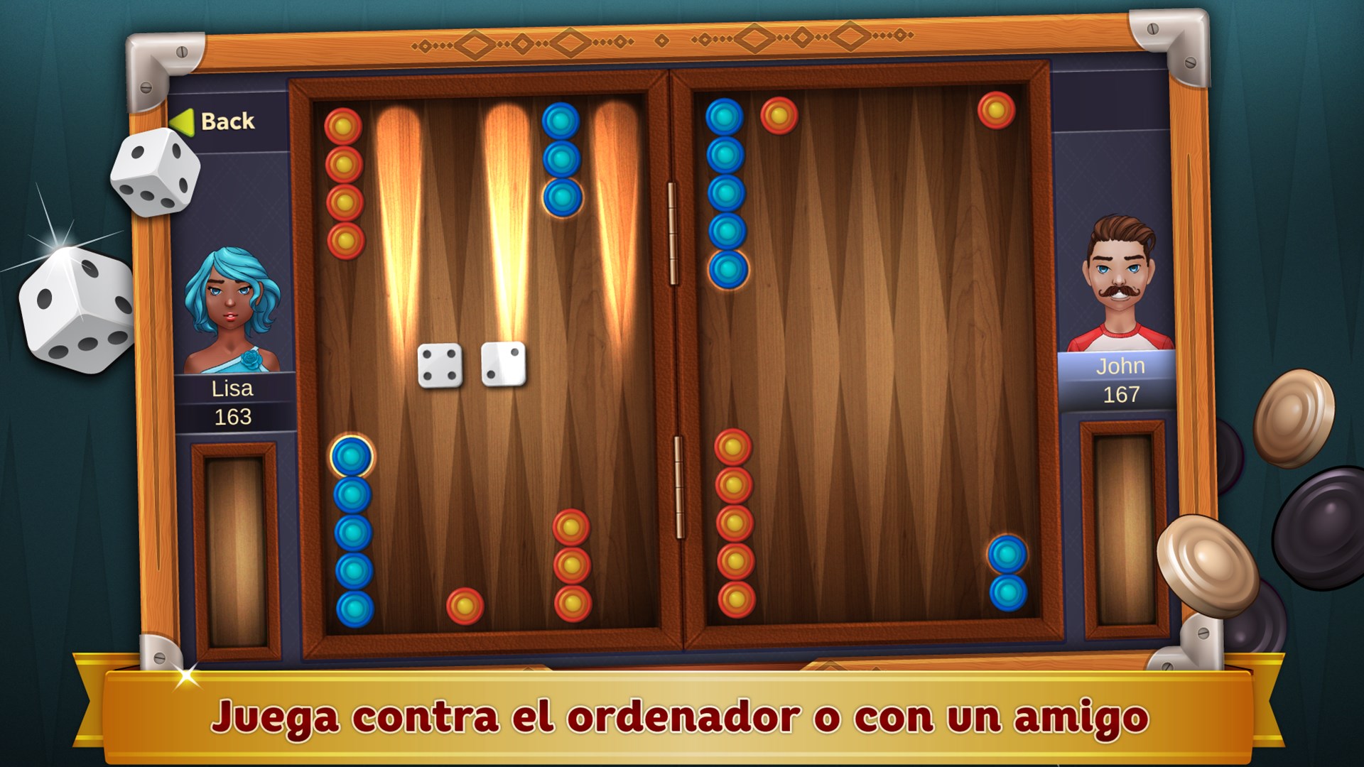 Captura de pantalla de Backgammon Deluxe