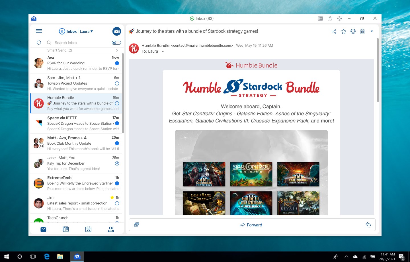 Captura de pantalla de Blue Mail - Email & Calendar