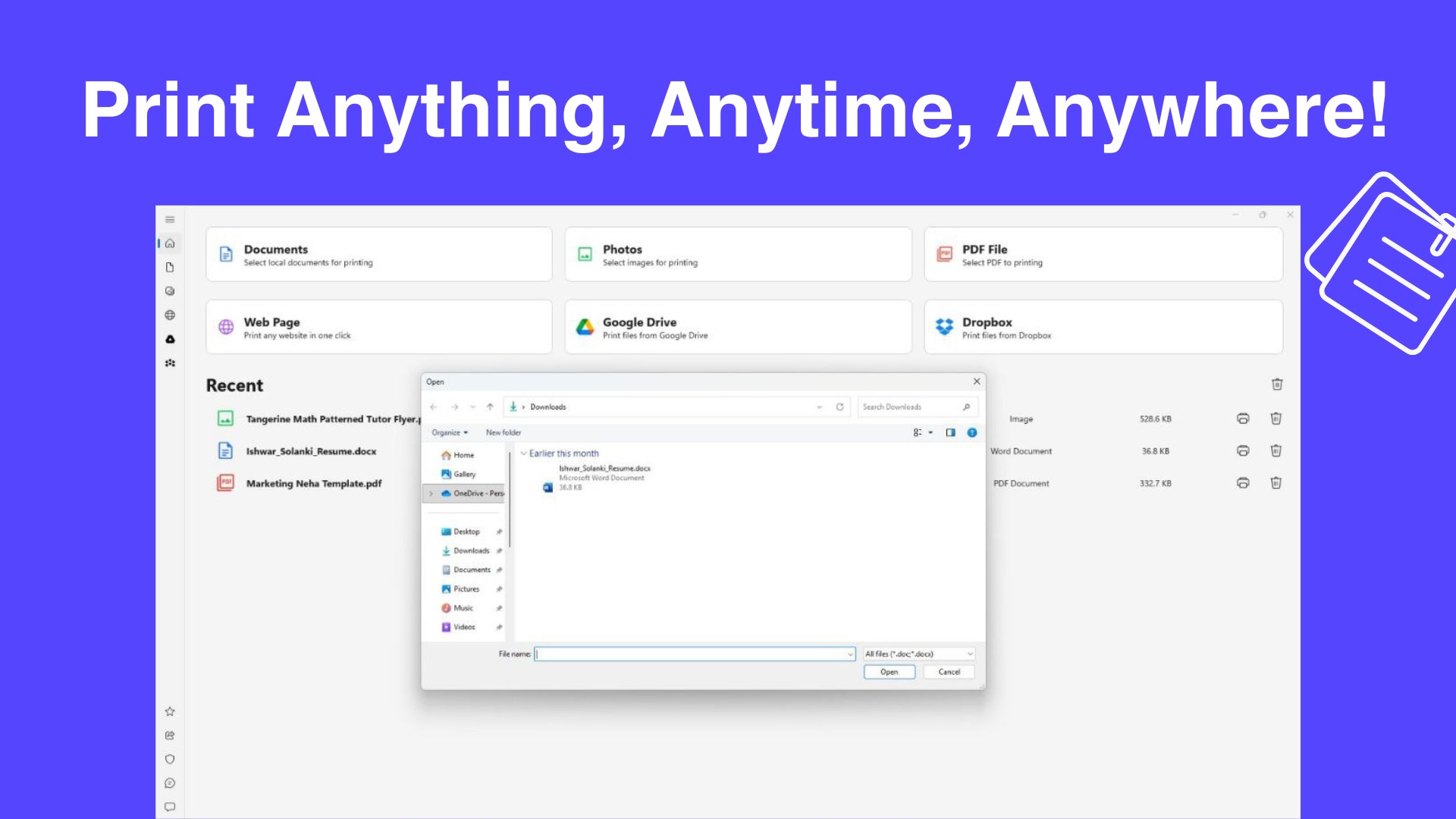 Captura de pantalla de Smart Printer: Printer App